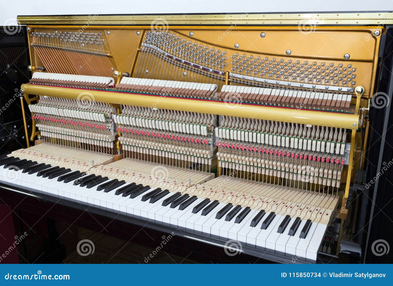 Inside of a piano stock photo. Image of musical, instrument 115850734