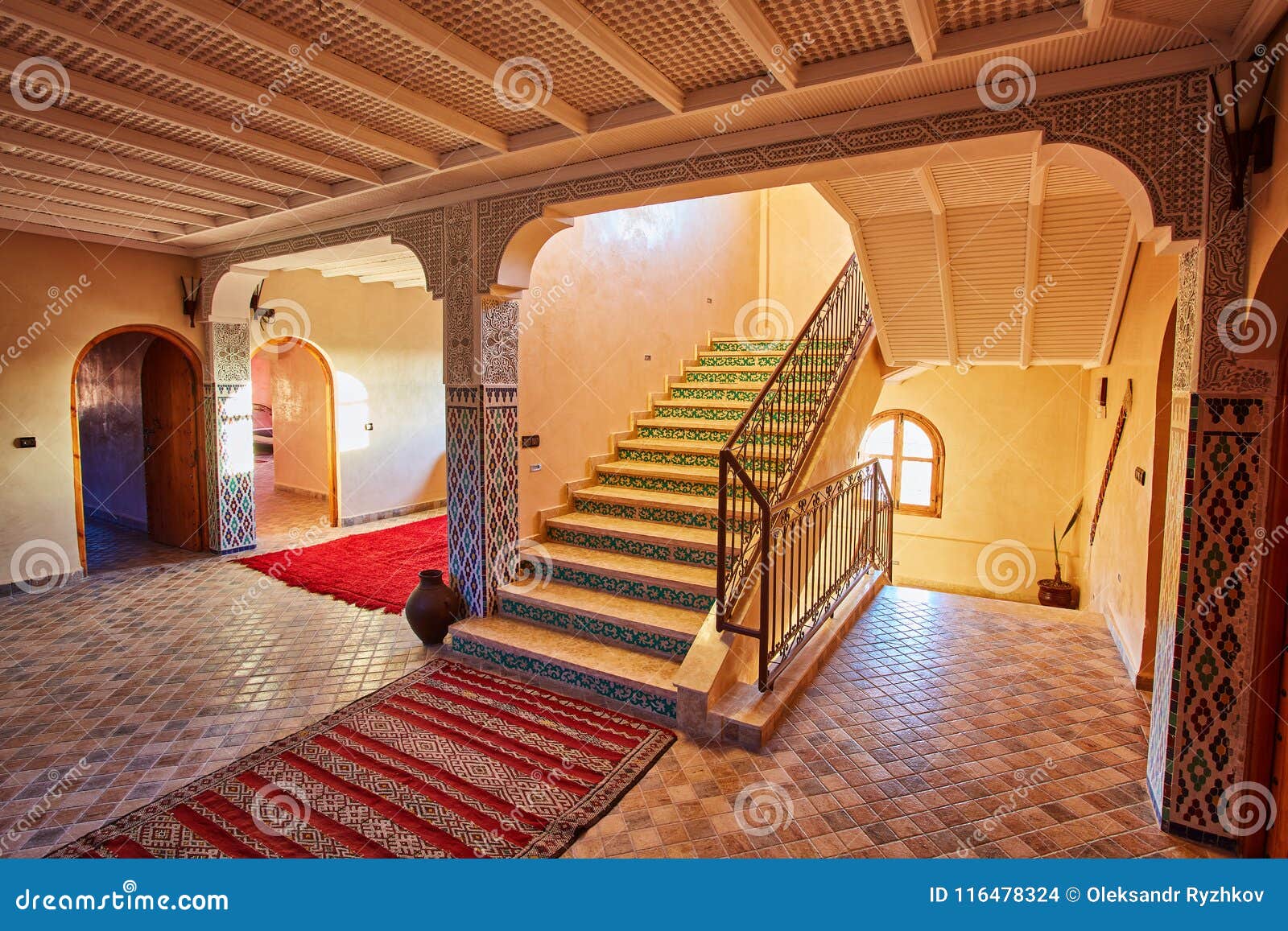 Inside Traditional Arab House, Morocco Stock Photo Image of colorful