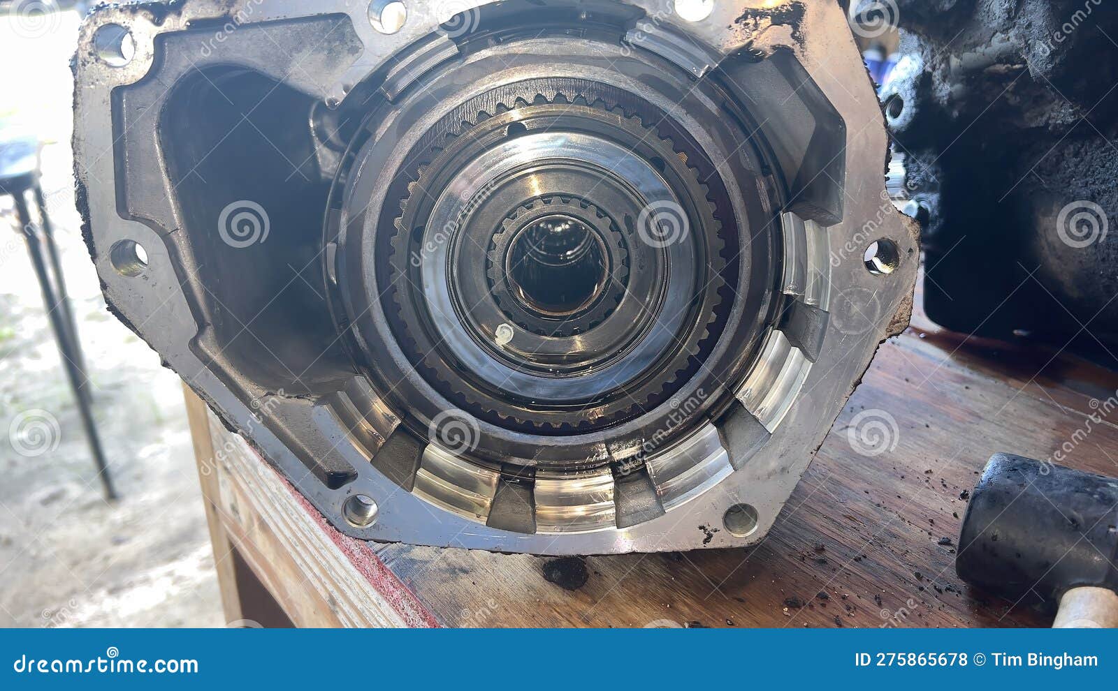 Inside a Truck Transmission during Repair Stock Photo Image of