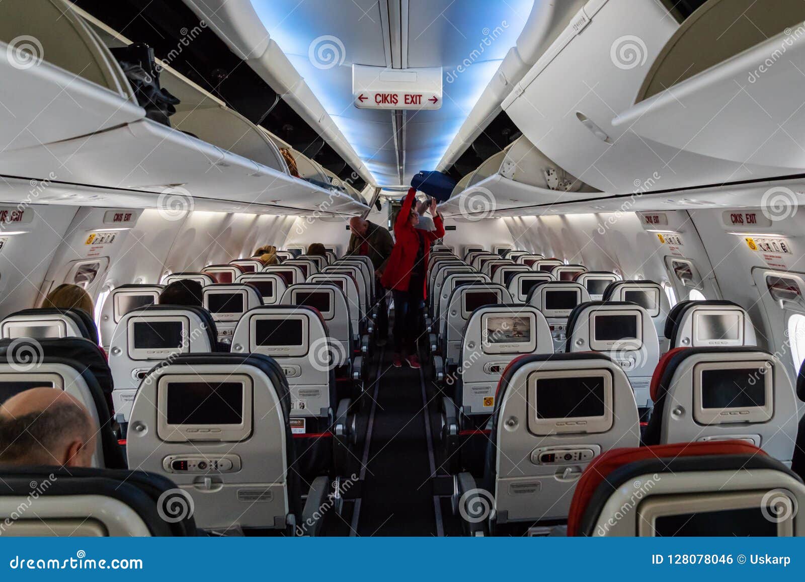 Inside Of Turkish Airlines Aircraft Editorial Photo Image