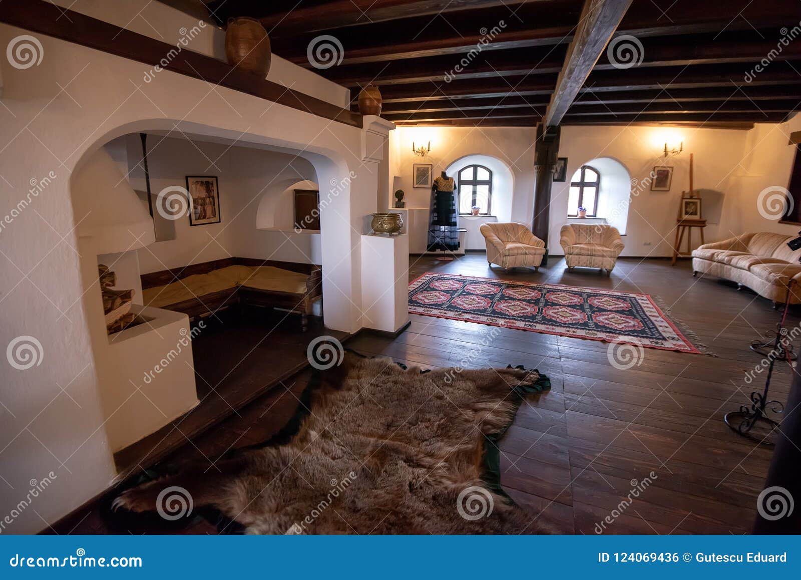Inside View Of Bran Castle From Romania Also Known As