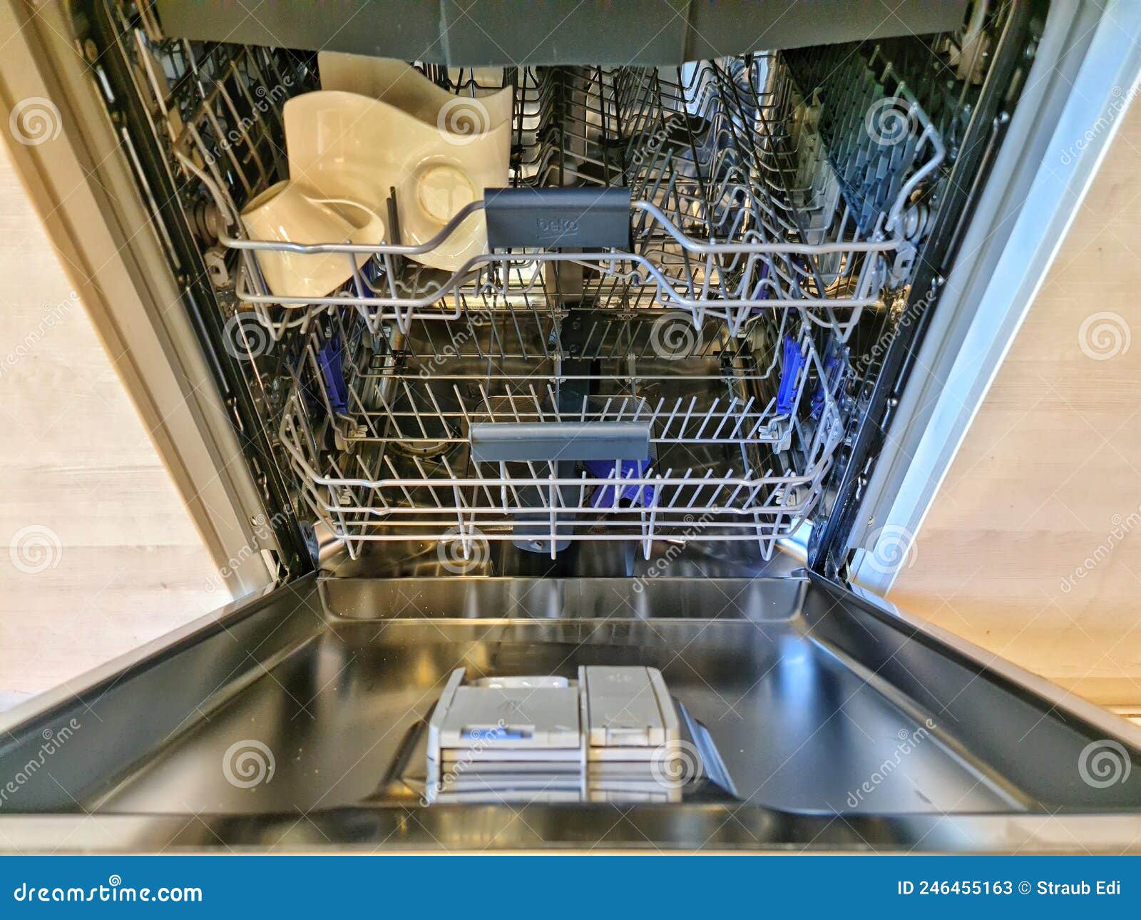 Inside View of a Dishwashing Machine Stock Image Image of screenshot
