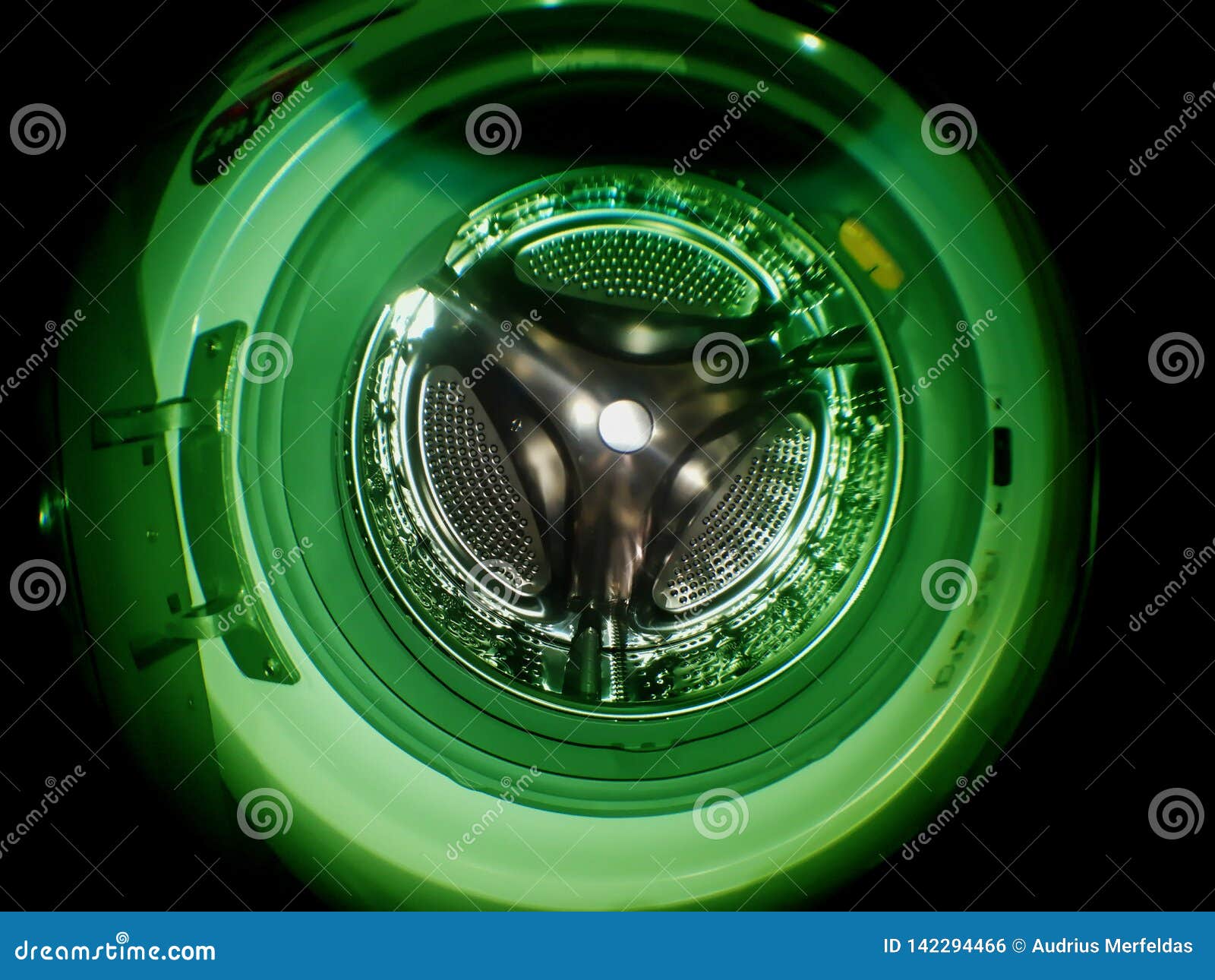 Inside View Washing Machine Drum Stock Photo Image of holes, shine 142294466