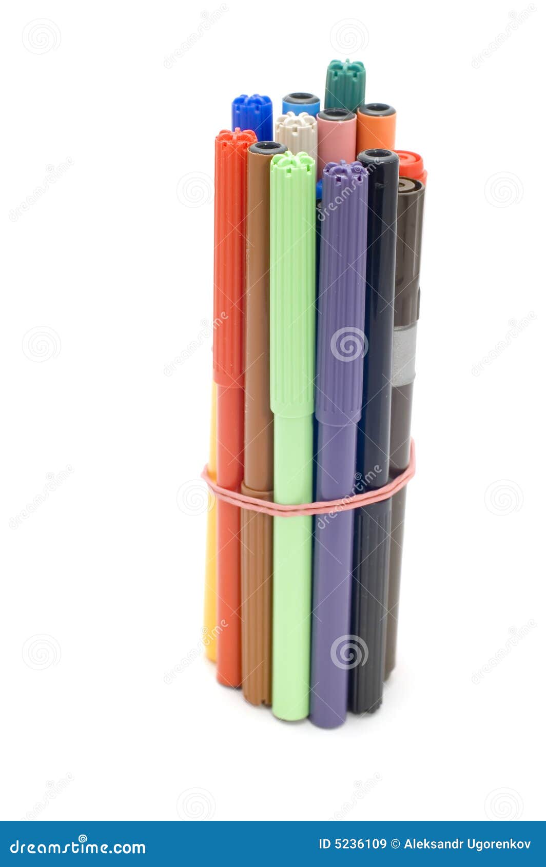 Set di pennarelli colorati foto stock