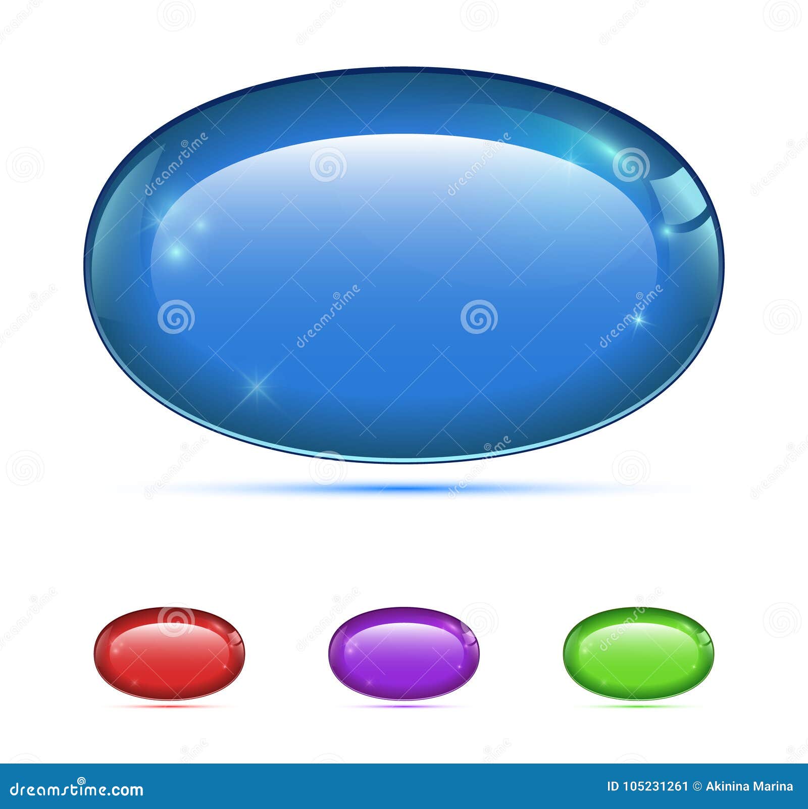 Insieme Dei Bottoni Colorati 3d Icone Per Il Web Illustrazione Vettoriale -  Illustrazione di verde, vetroso: 105231261