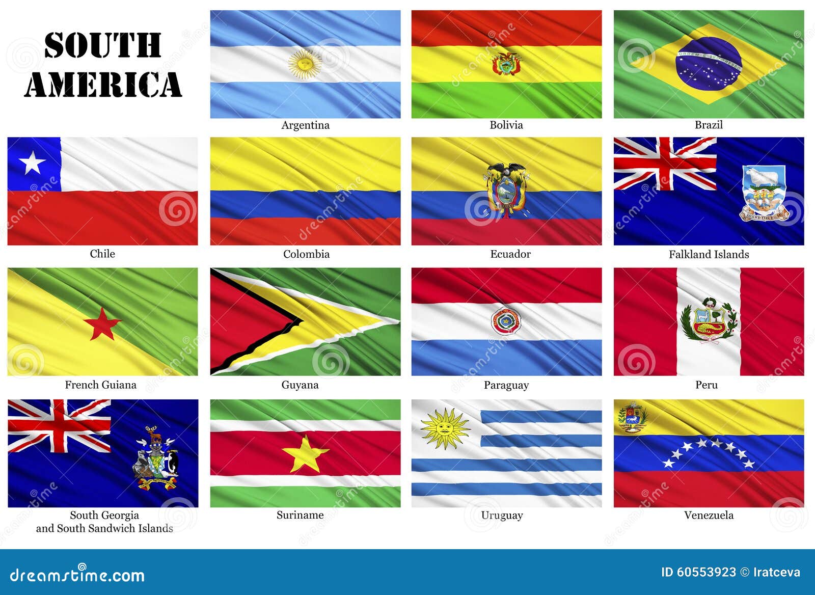 Флаги стран Южной Америки