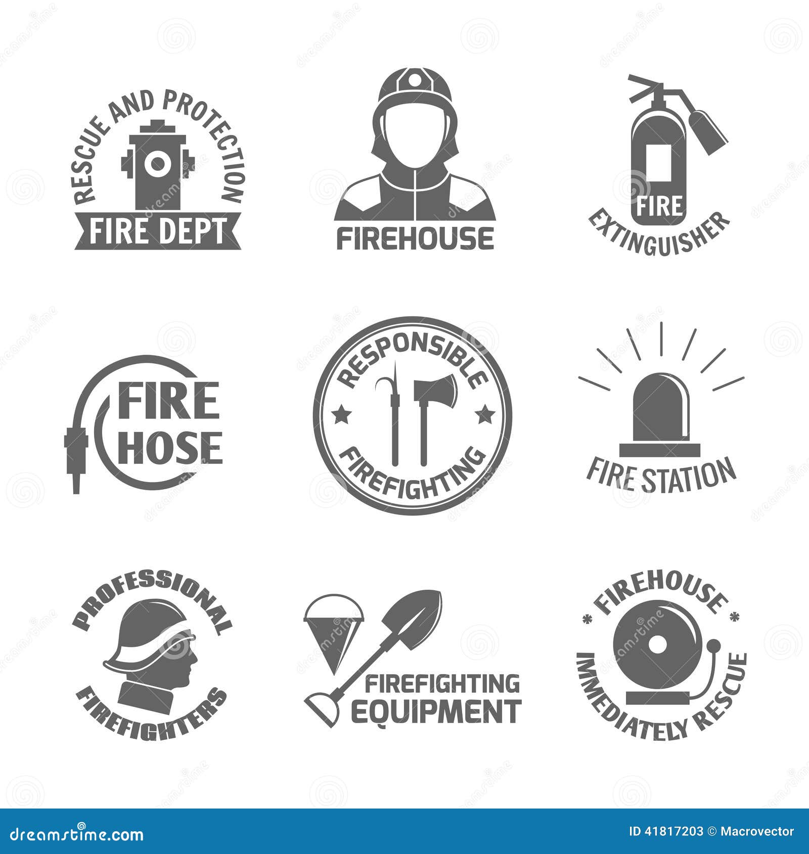 Insieme Di Simboli Di Vettore Dell'allarme Antincendio Illustrazione Vettoriale - Illustrazione - Foto 2