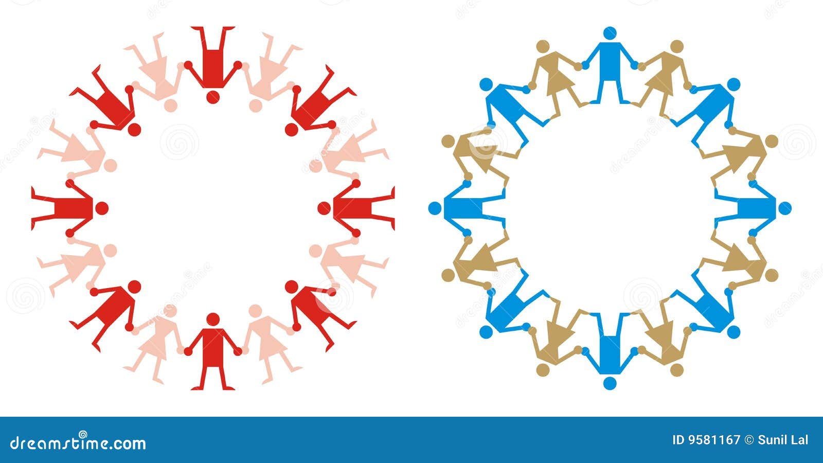 Insignia Estilo De Cadena Humano Stock de ilustración Ilustración de insignias