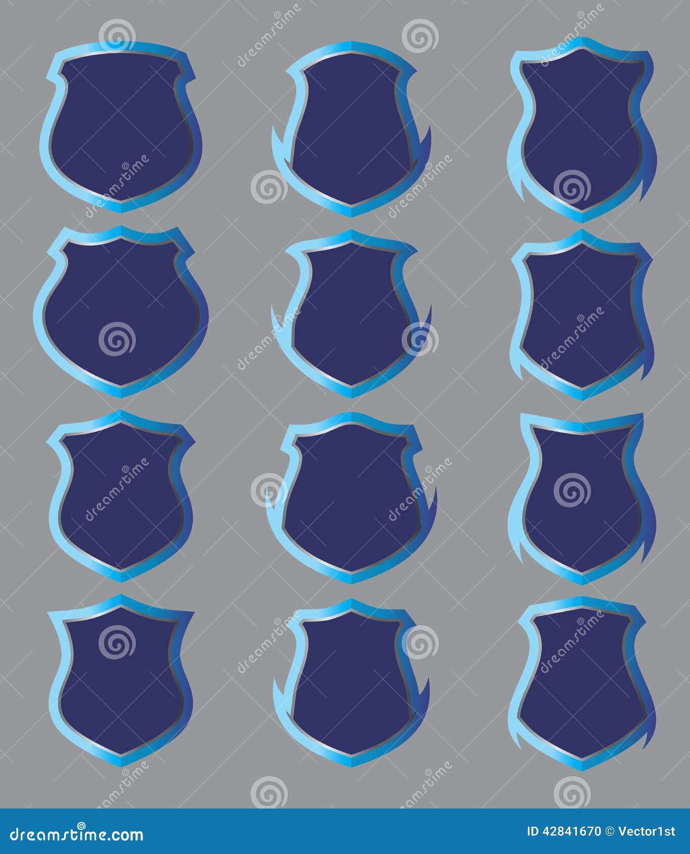 Insignia theme shield stock vector. Illustration of graphic - 42841670