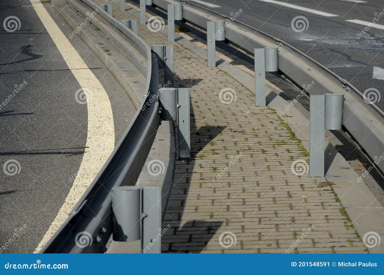 Inspection Activity, Checking the Condition of Motorway Road Barriers ...