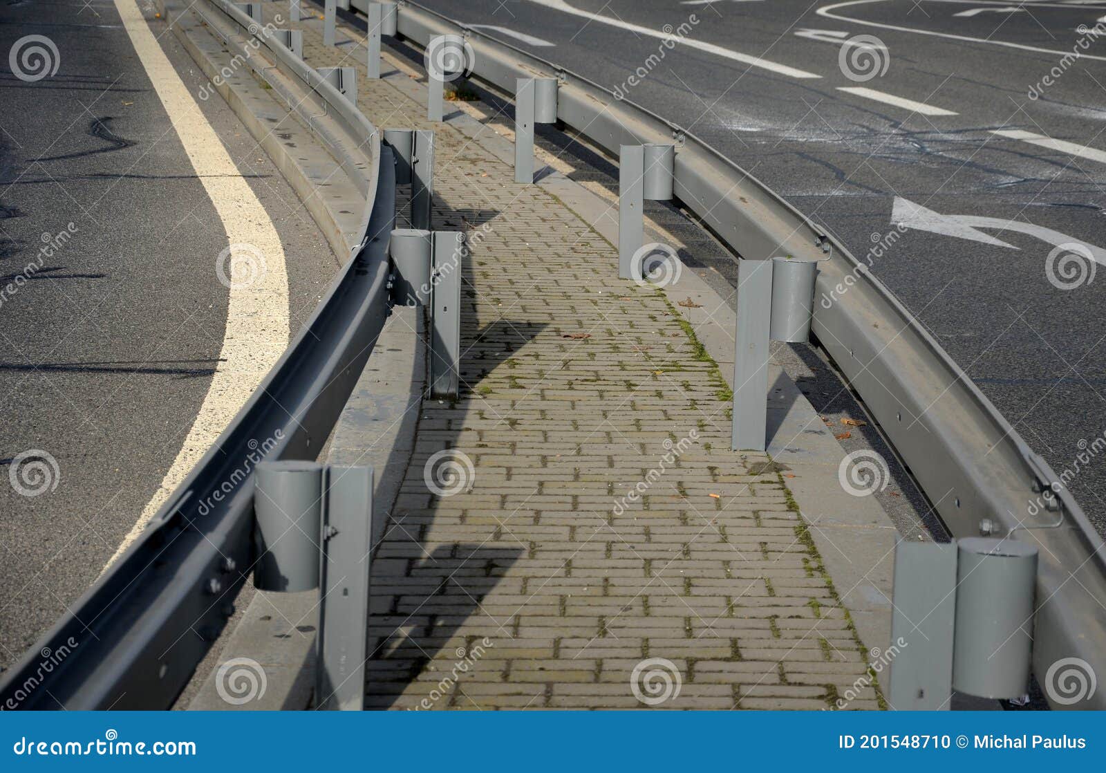 Inspection Activity, Checking the Condition of Motorway Road Barriers ...