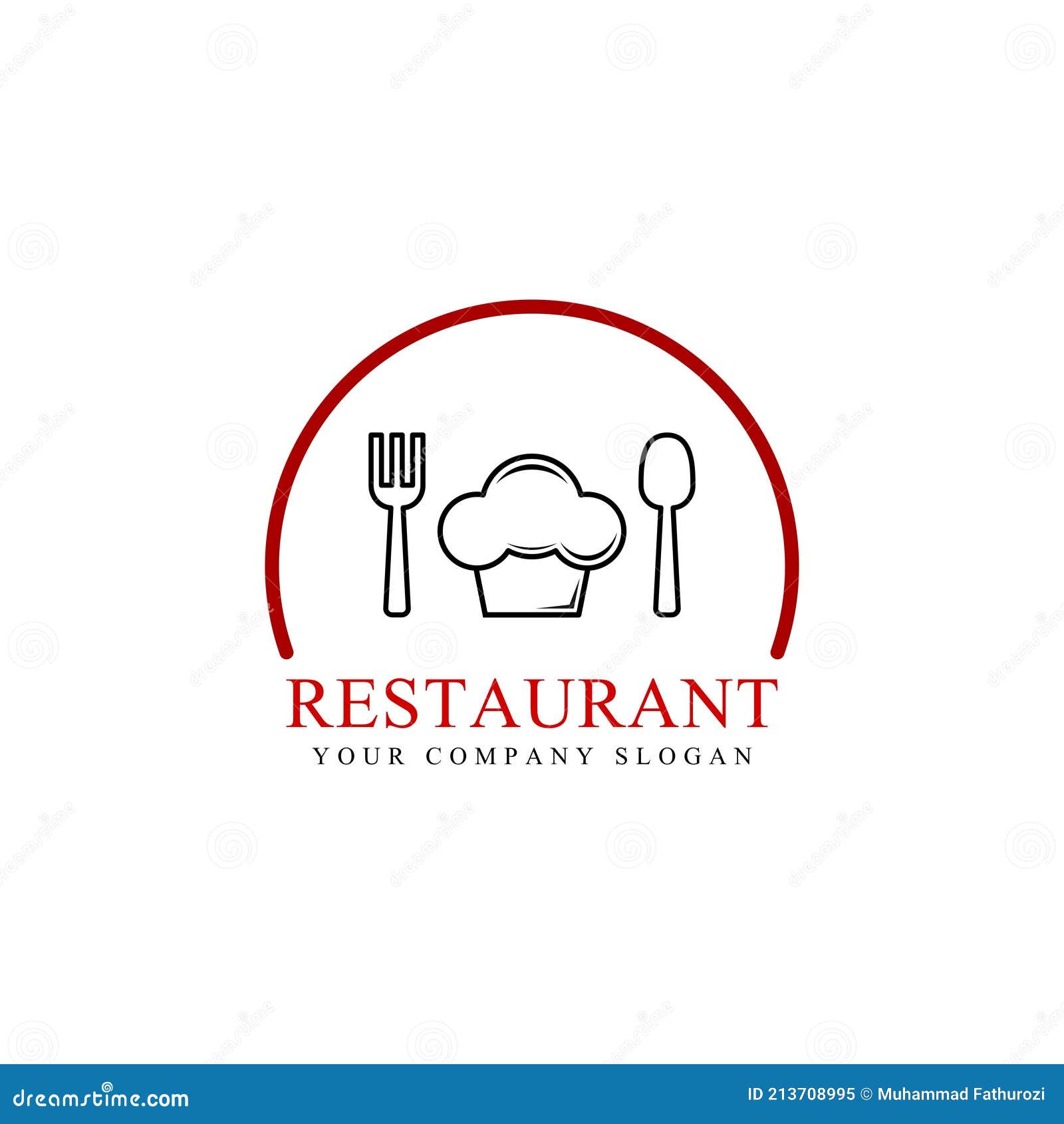 Inspiration for a Classic Restaurant Logo Concept with a Flat Design ...