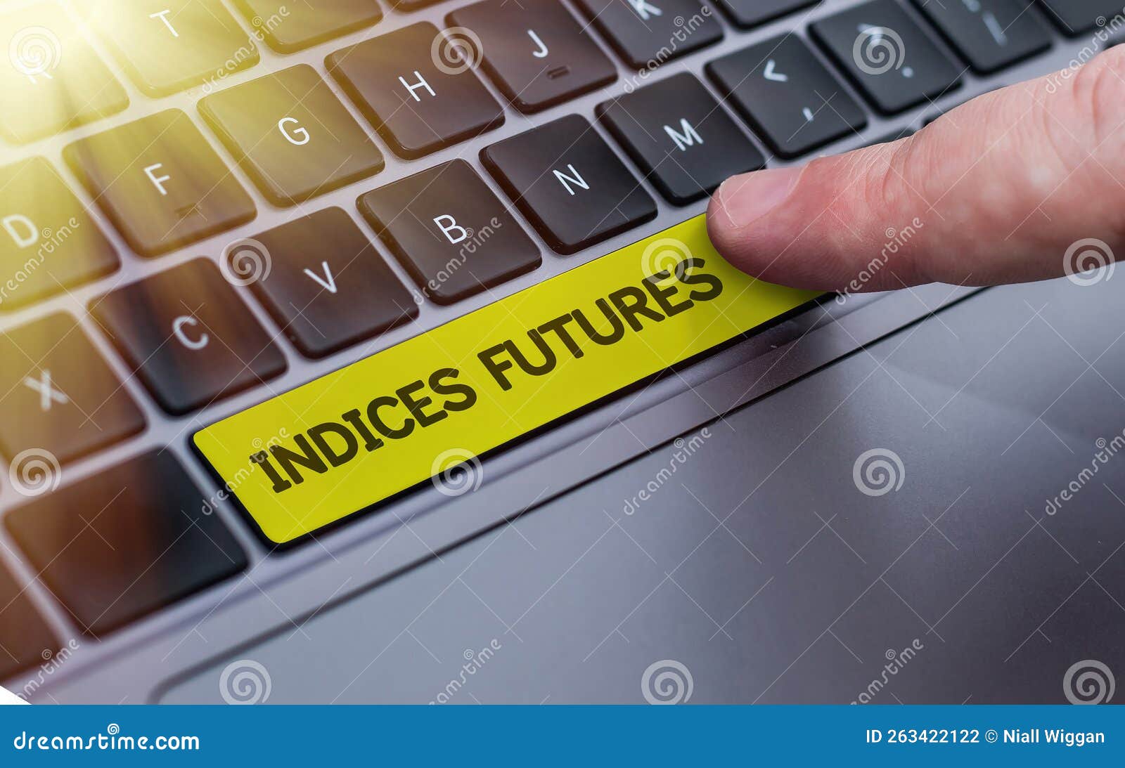 inspiration showing sign indices futures. word written on cashsettled futures contract on the value of a stock