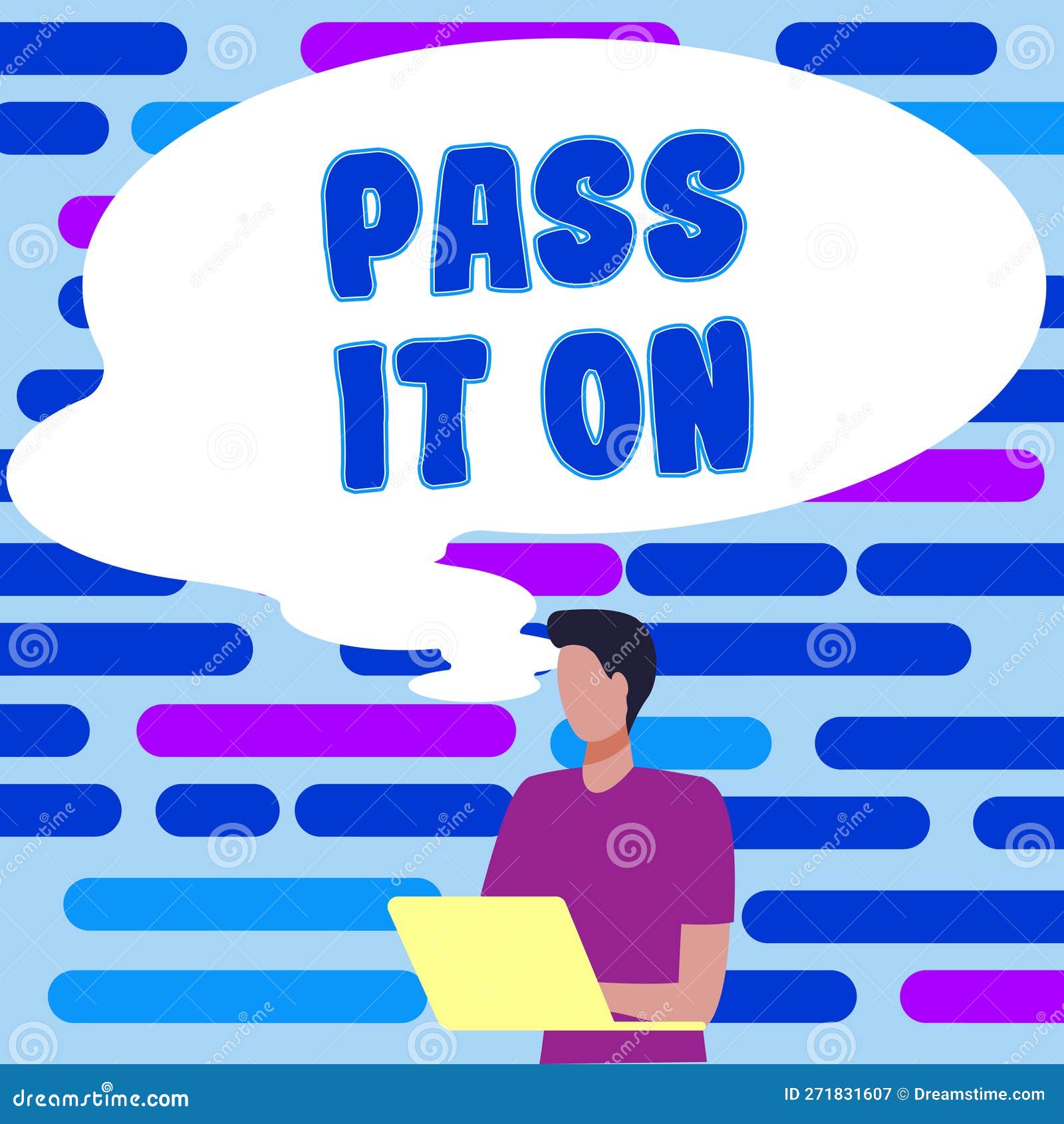 inspiration showing sign pass it on. business idea share something with others spread the word sharing talking