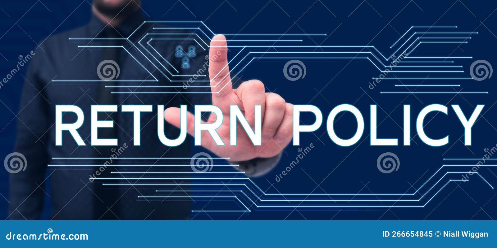 conceptual display return policy. business idea tax reimbursement retail terms and conditions on purchase