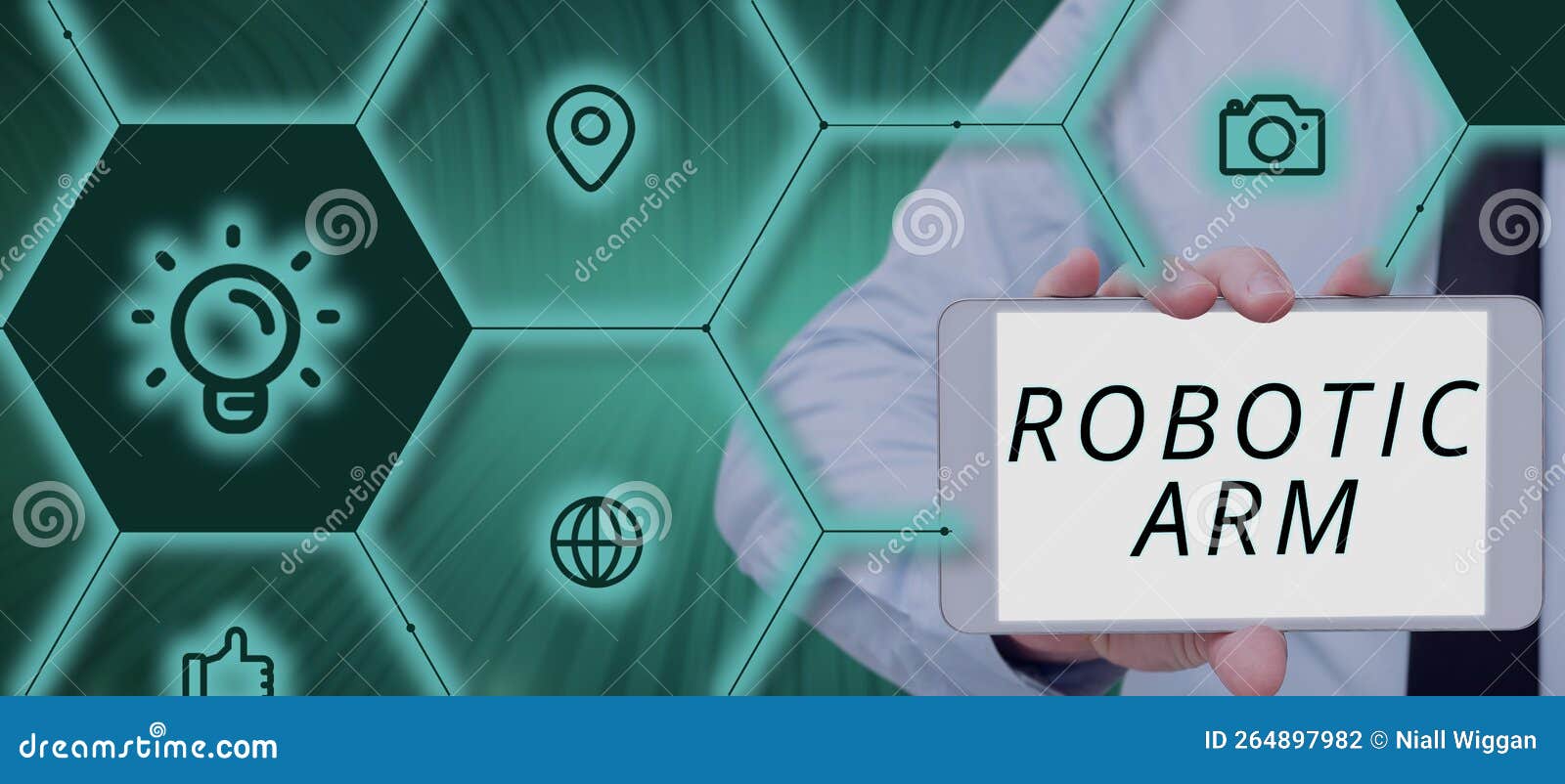 Inspiration Showing Sign Robotic Arm. Business Showcase Programmable