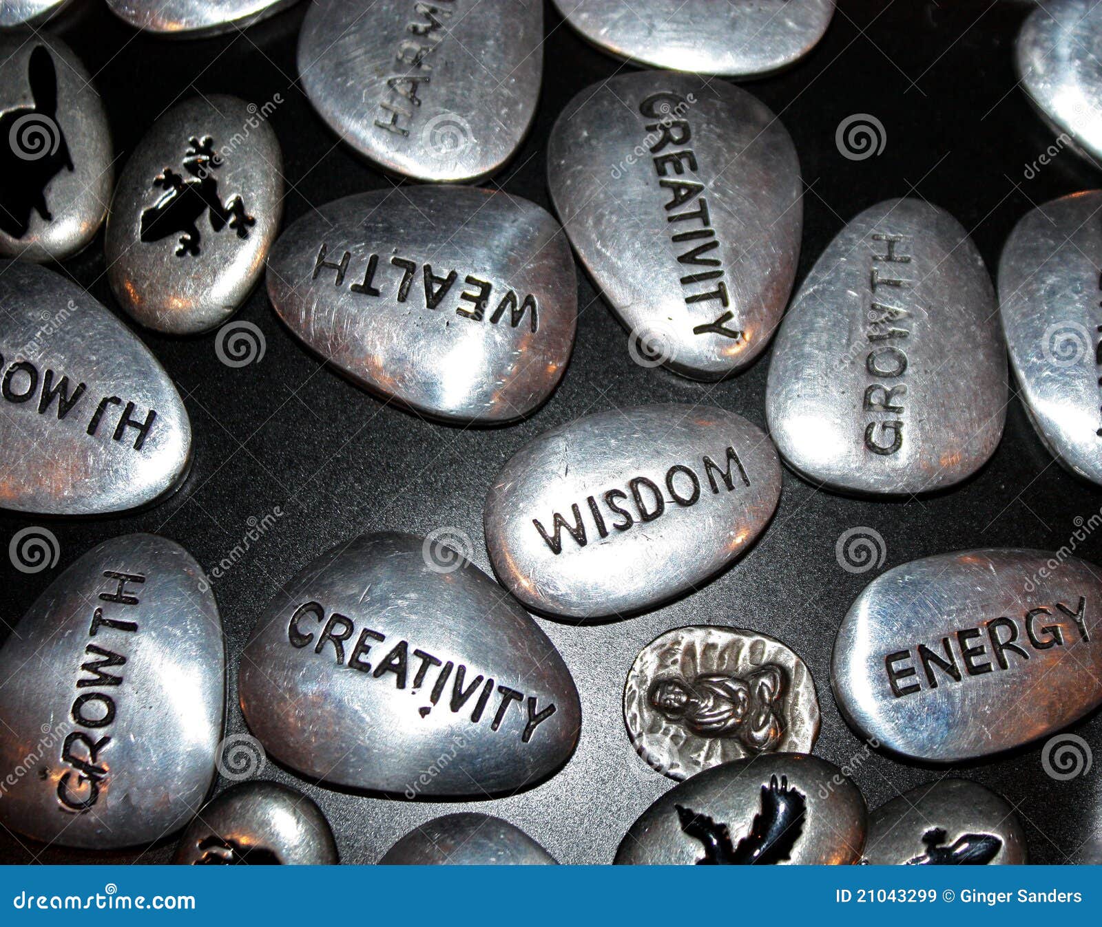 Inspiration Stones stock image. Image of symbols, silver Inspiration Stones stock image. Image of symbols, silver