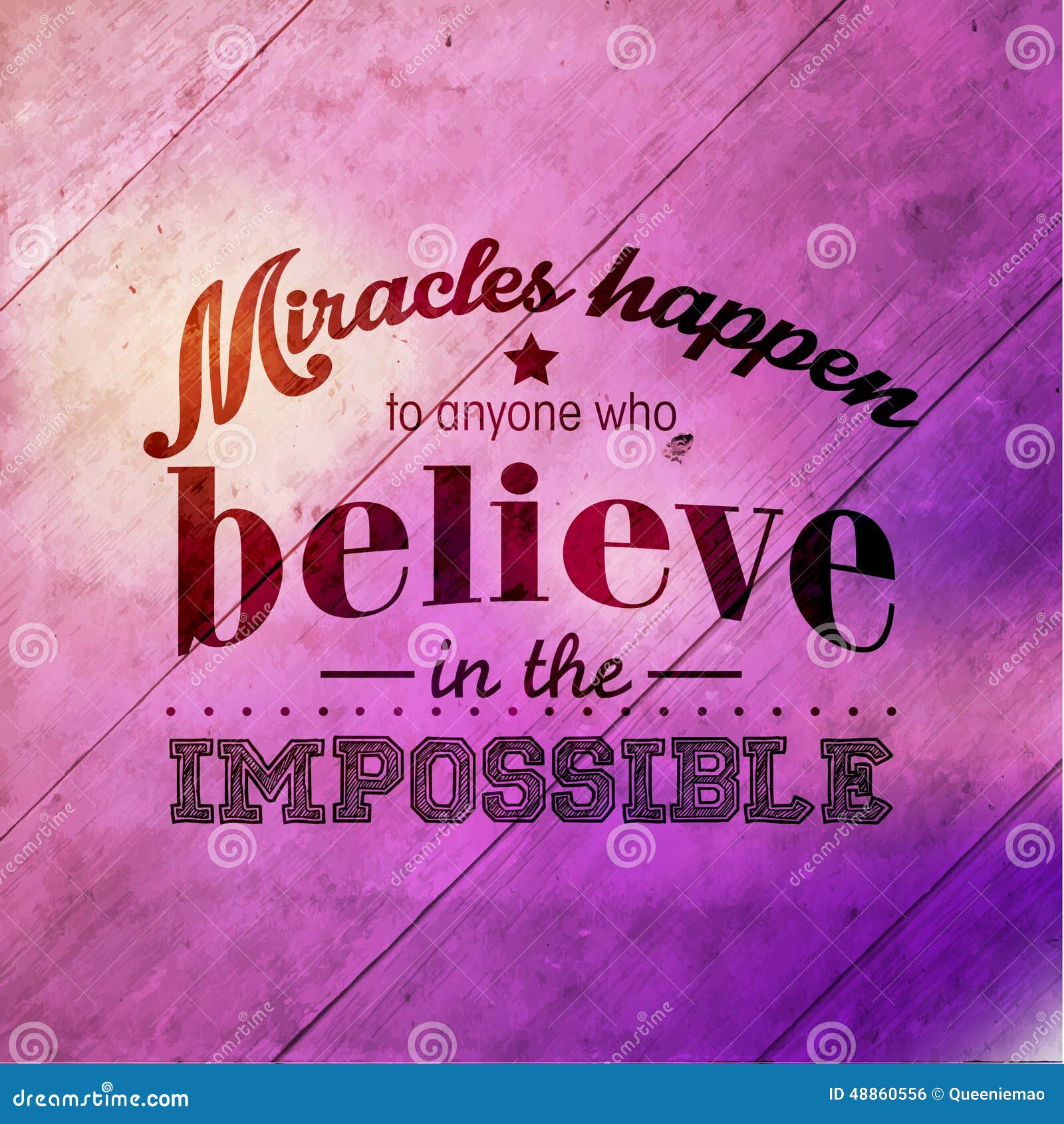 Inspirational and Encouraging Quote Typography Stock Illustration
