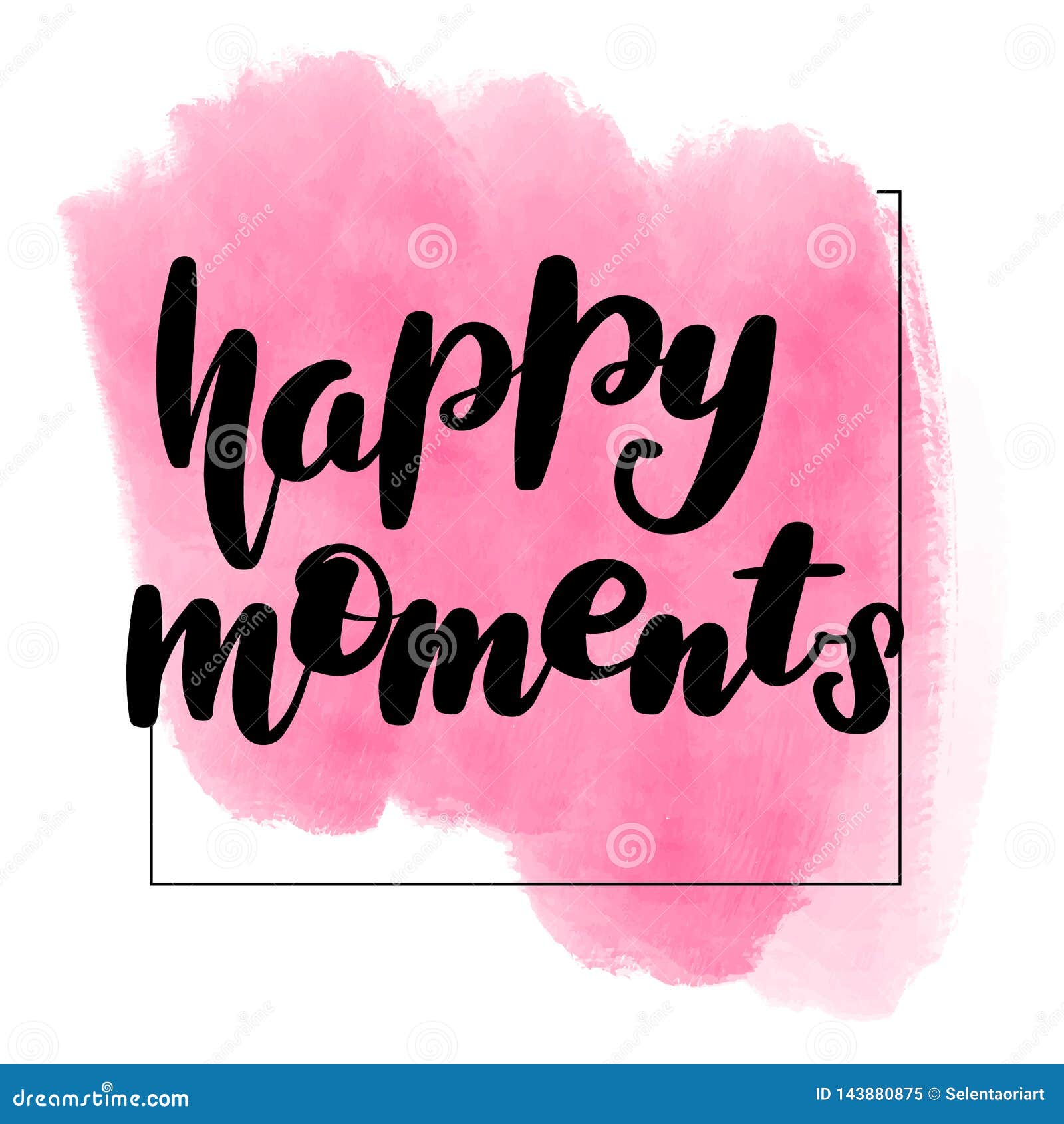 Lettering happy moments stock vector. Illustration of design - 143880875