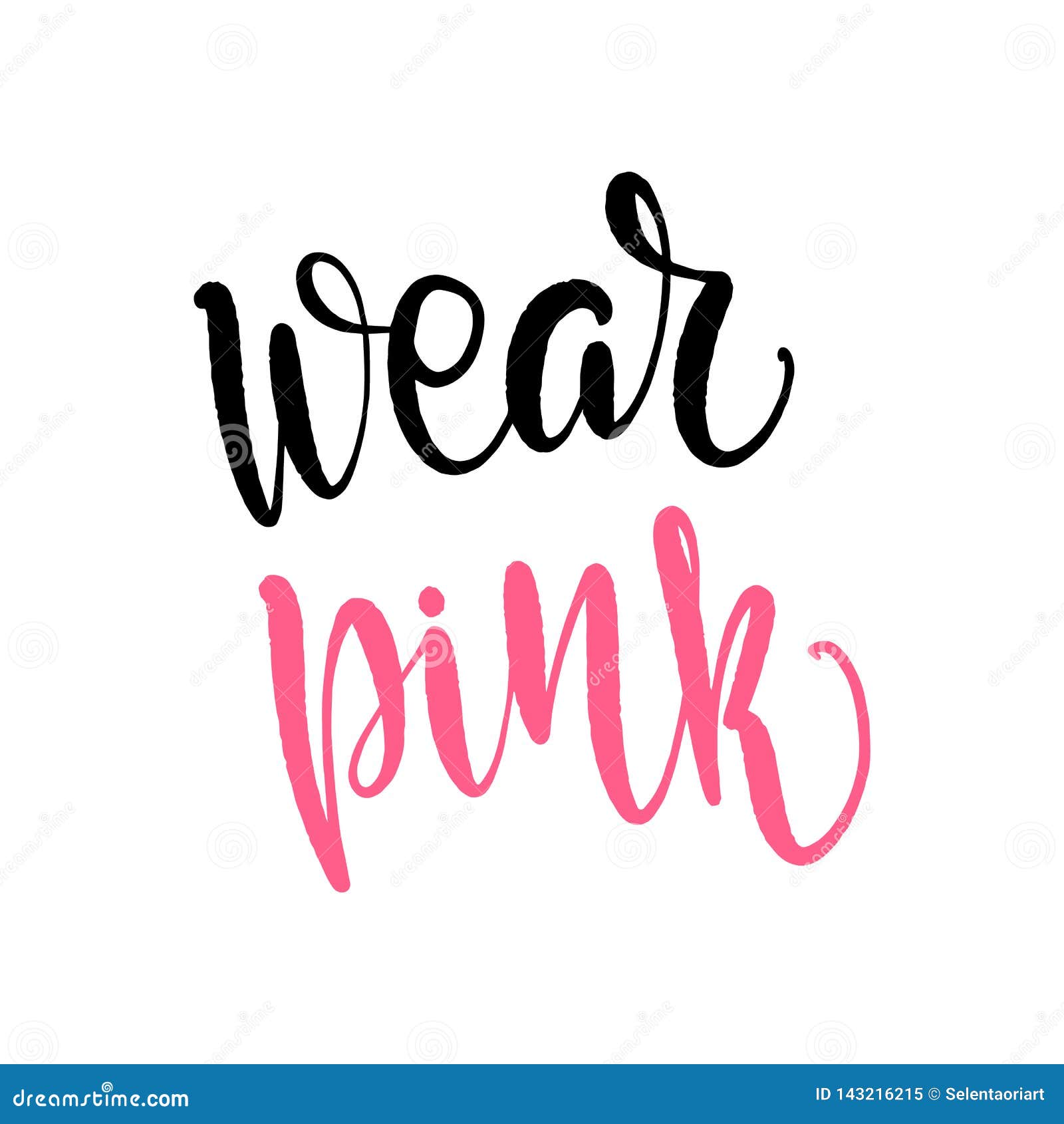 Lettering wear pink stock vector. Illustration of fashion - 143216215