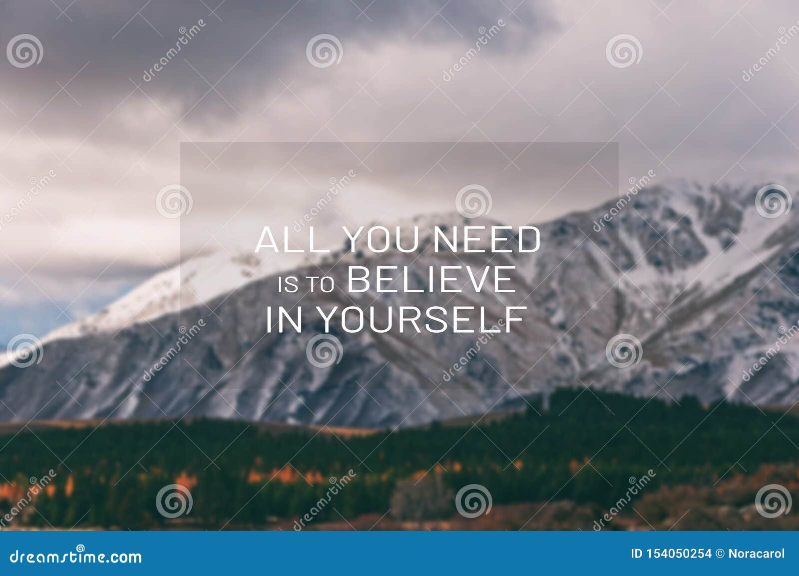 Life Quotes - All You Need is To Believe in Yourself Stock Photo ...