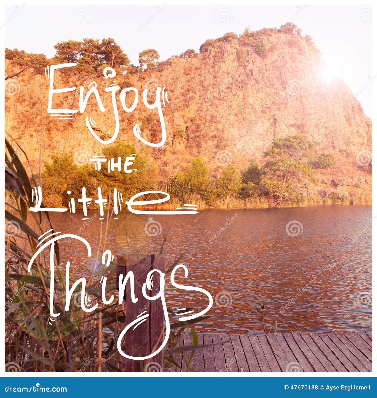 Inspirational Motivational Life Quote Phrase Enjoy The Little Things Royalty Free Stock s