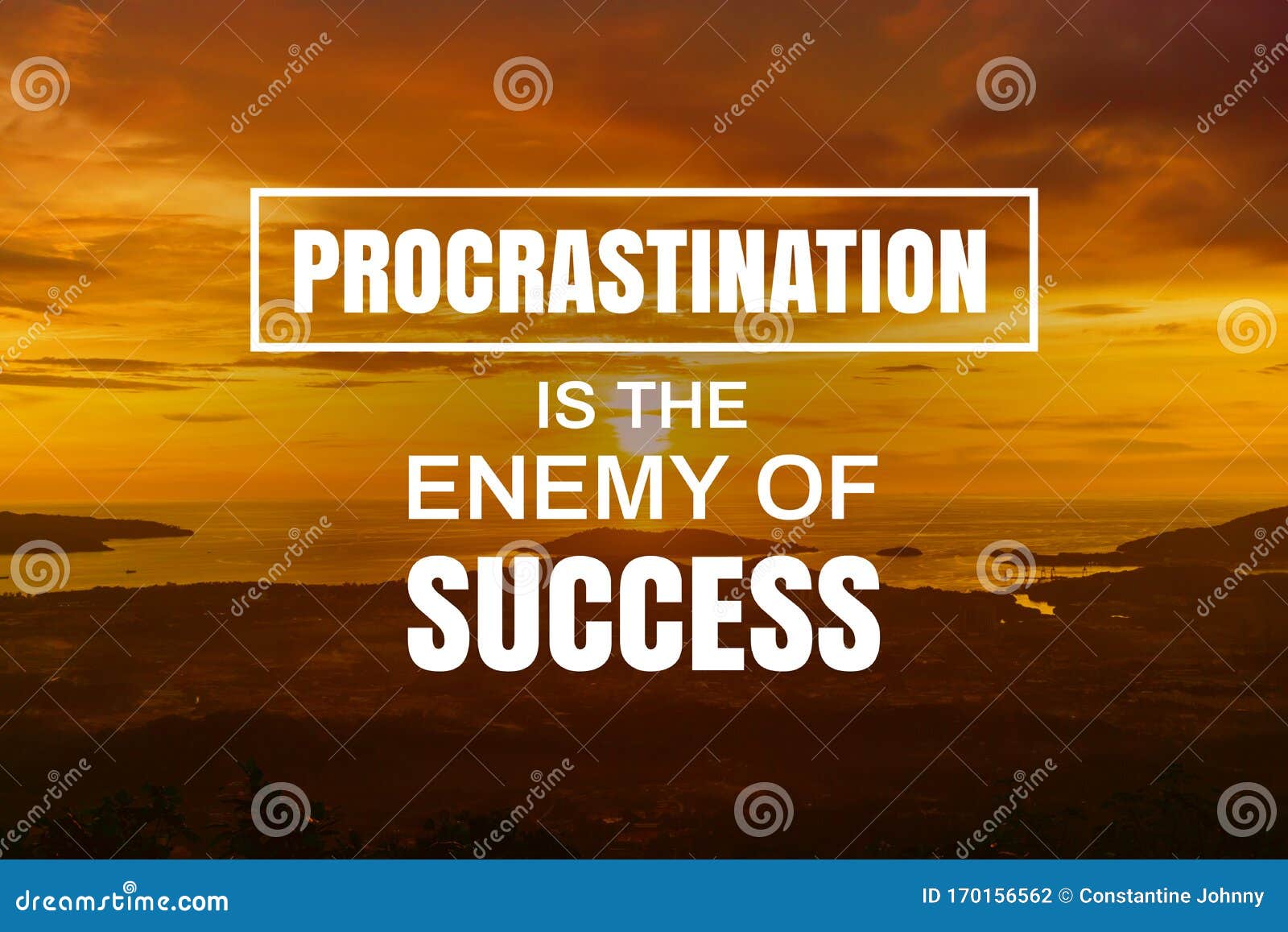 Inspirational and Motivational Quote. Procrastination is the Enemy ...