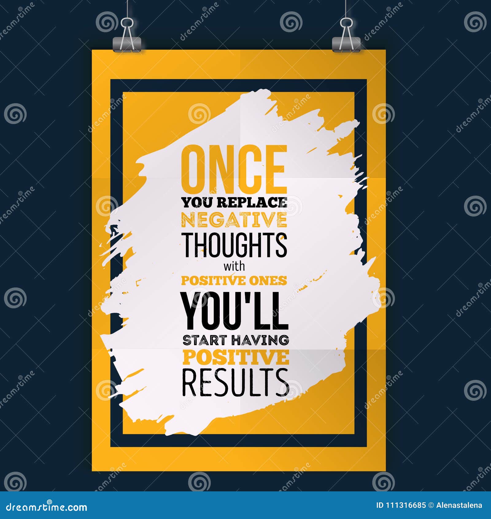 Inspirational Motivational Quote About Results Vector Simple Design Poster For Wall Stock Vector Illustration Of Result Idea