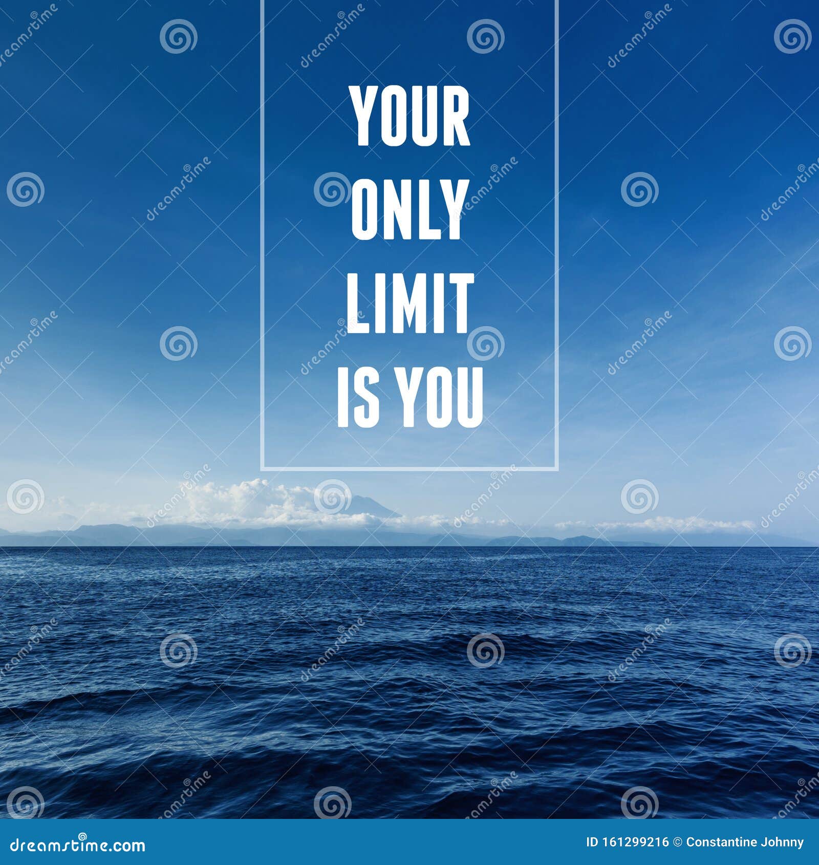 inspirational and motivational quote. your only limit is you