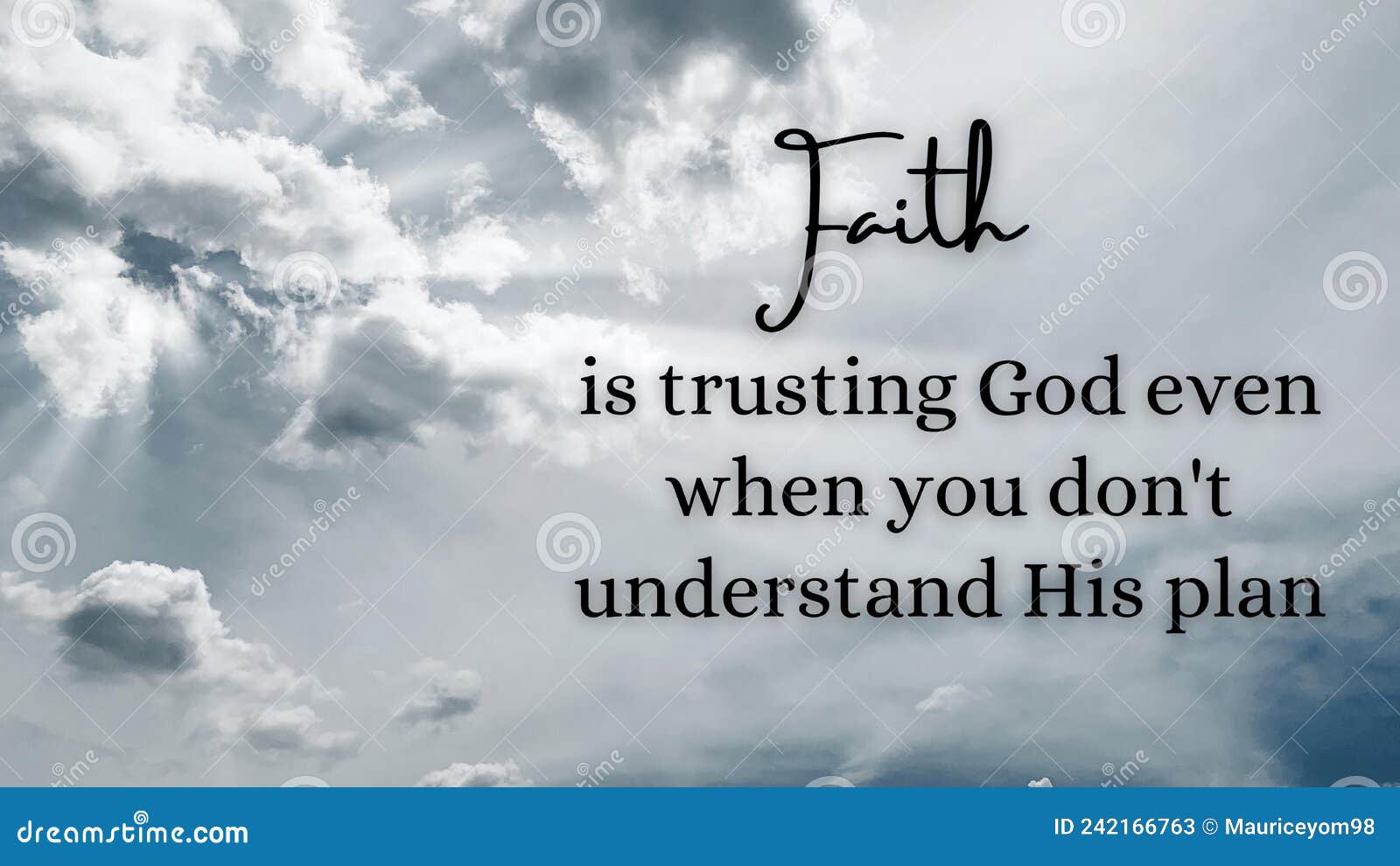 Inspirational Quote - Faith is Trusting God when You Do Not ...