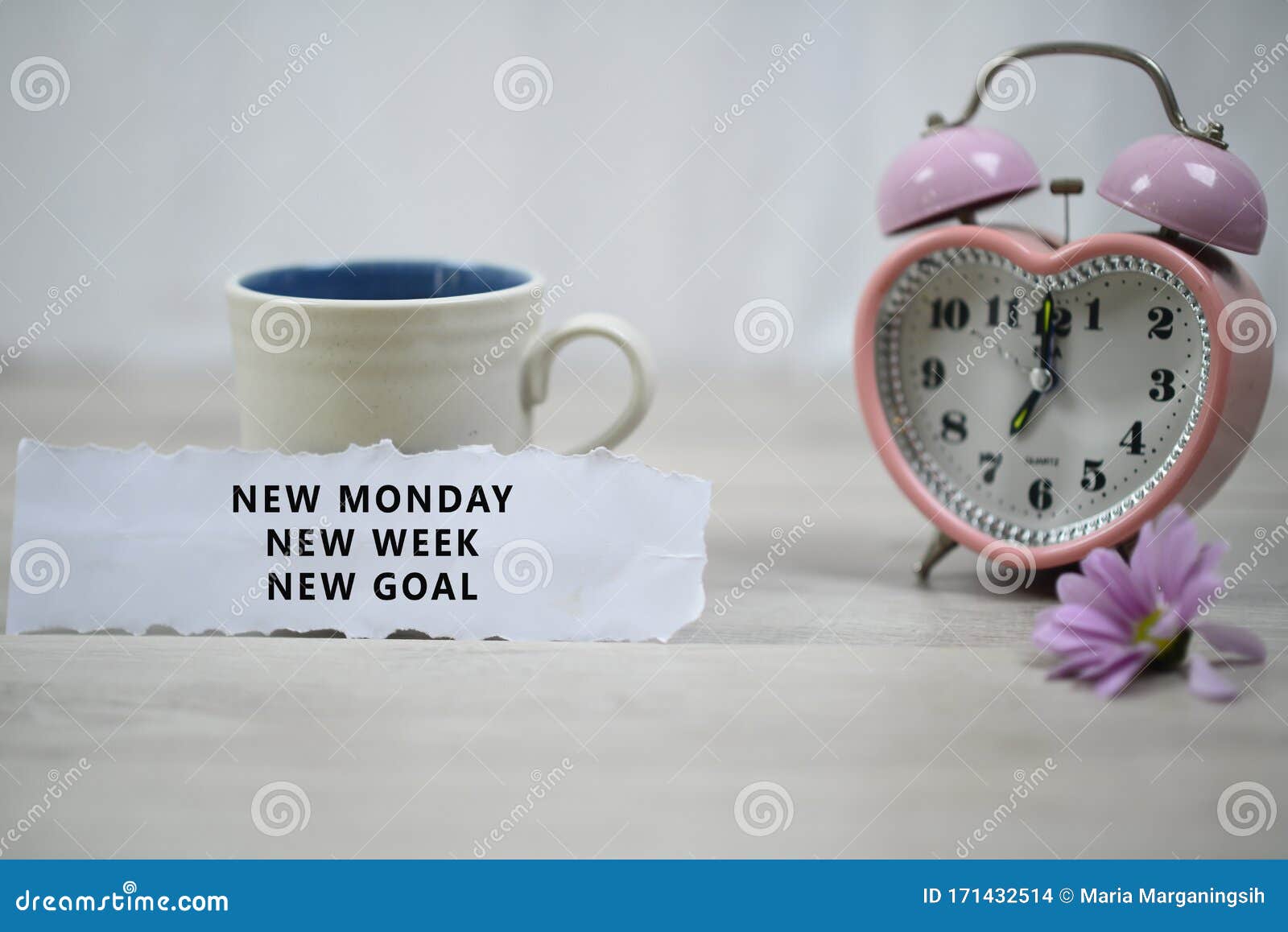 Inspirational Quote New Monday New Week New Goal With Note A