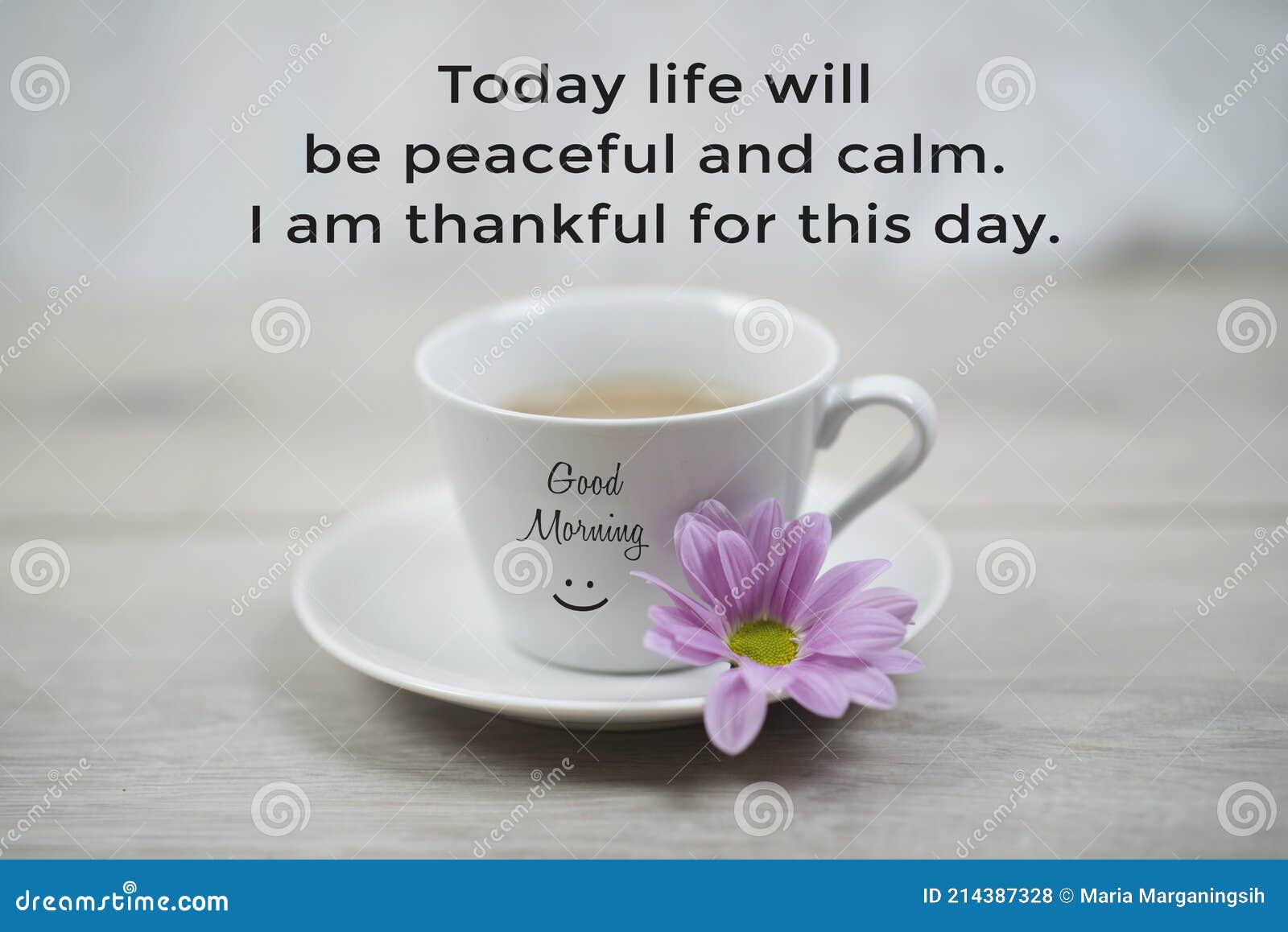 Inspirational Quote - Today Life Will Be Peaceful and Calm. I am ...