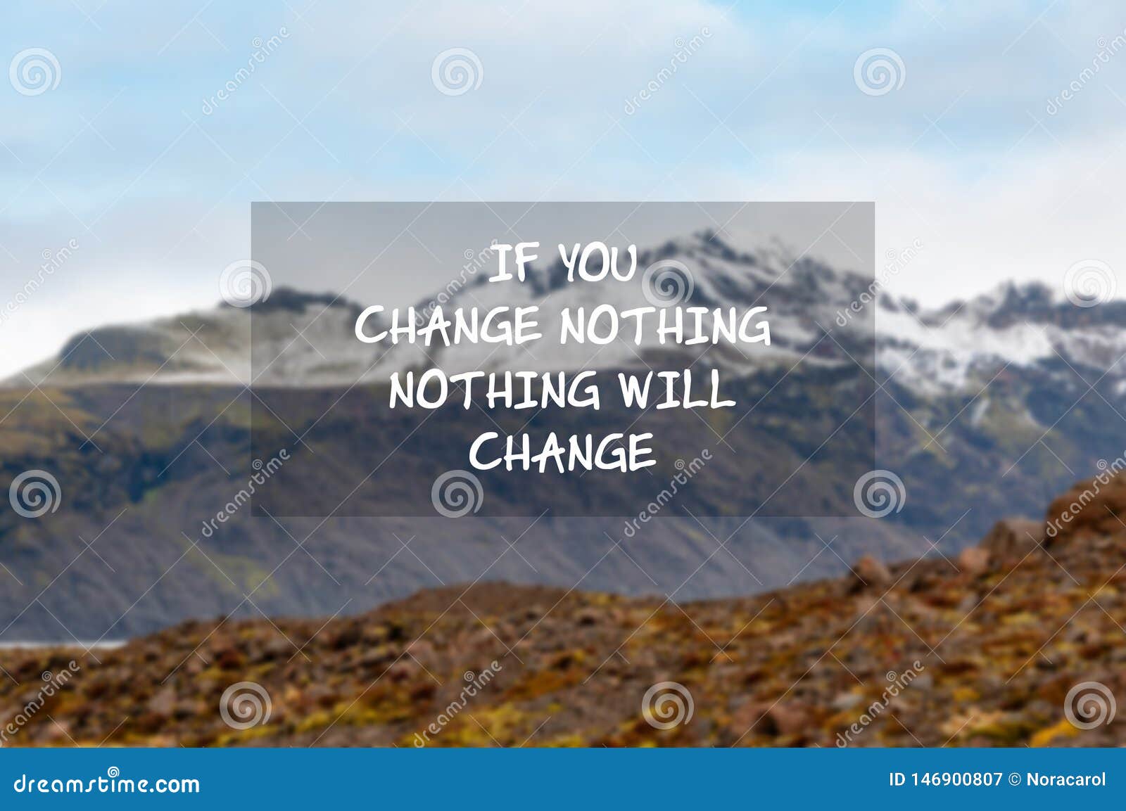 inspirational quotes - if you change noting, nothing will change