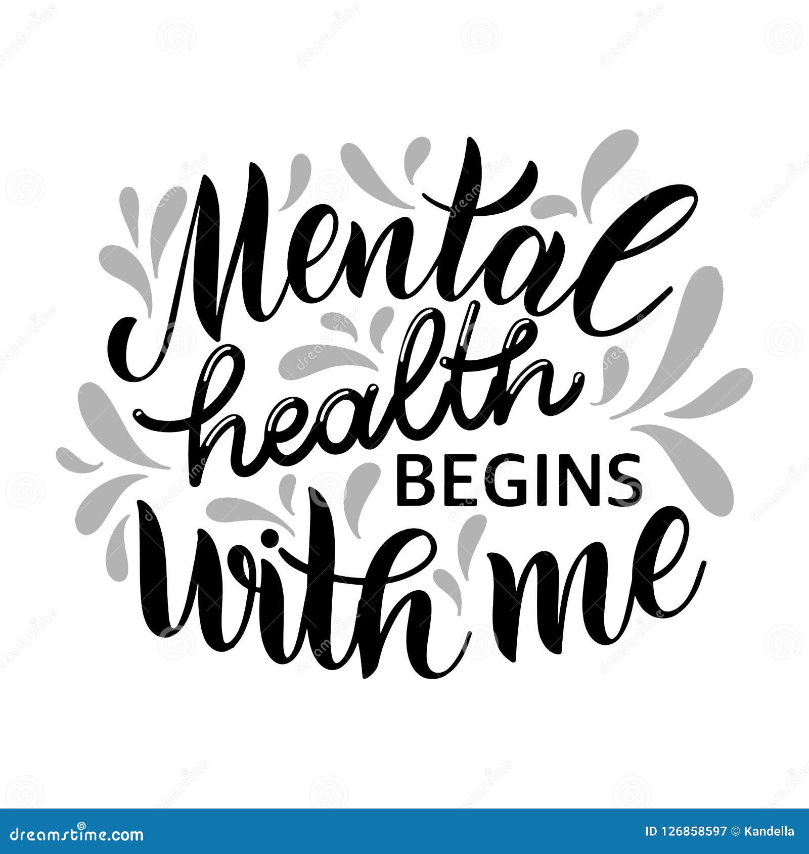 Inspirational Quotes For Mental Health Day Stock Vector