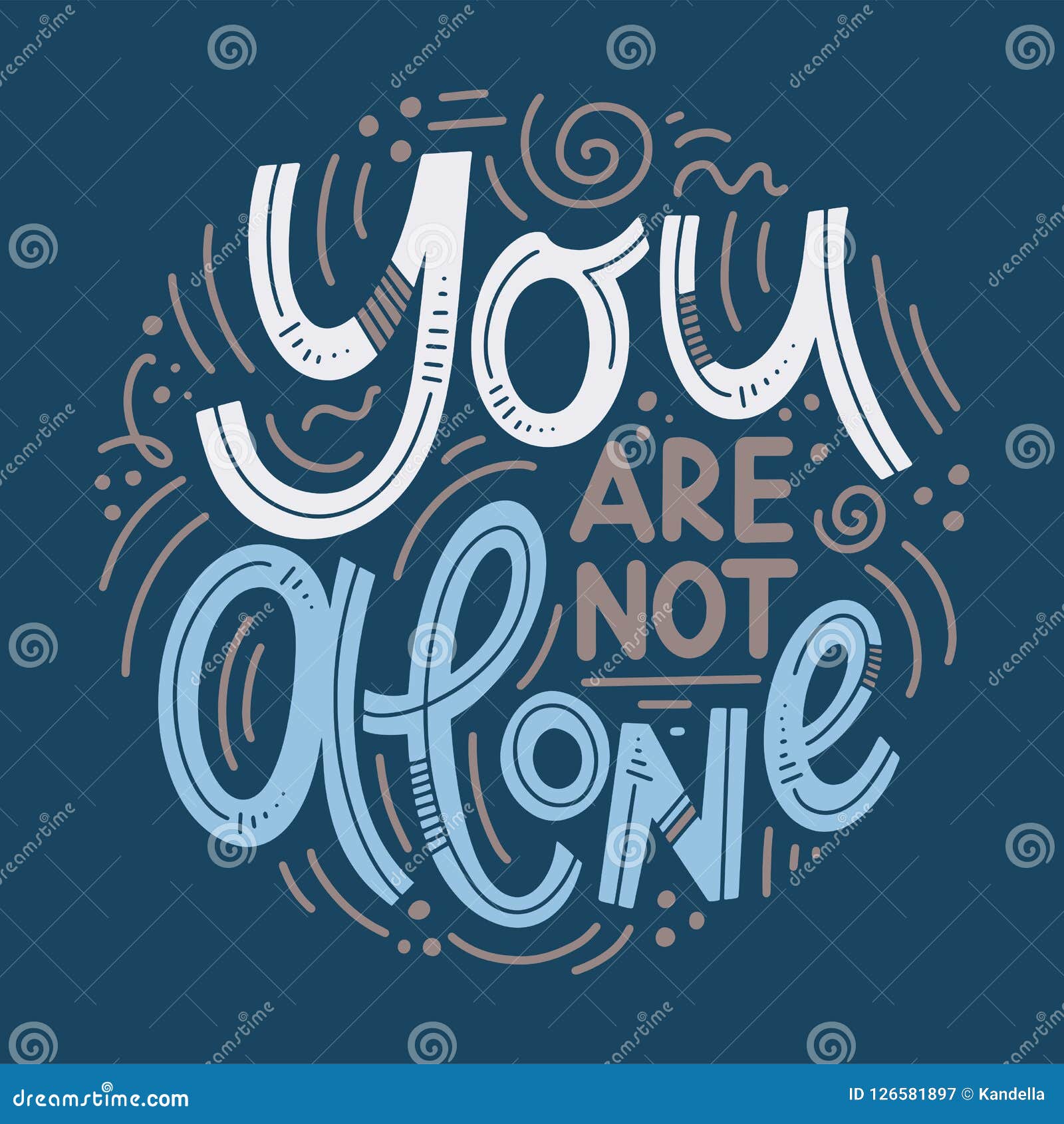 Inspirational Quotes For Mental Health Day Stock Vector
