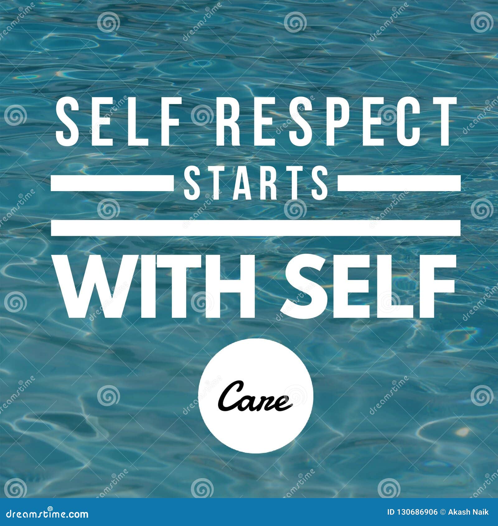 Inspirational Quotes Self Respect Starts With Self Care Stock