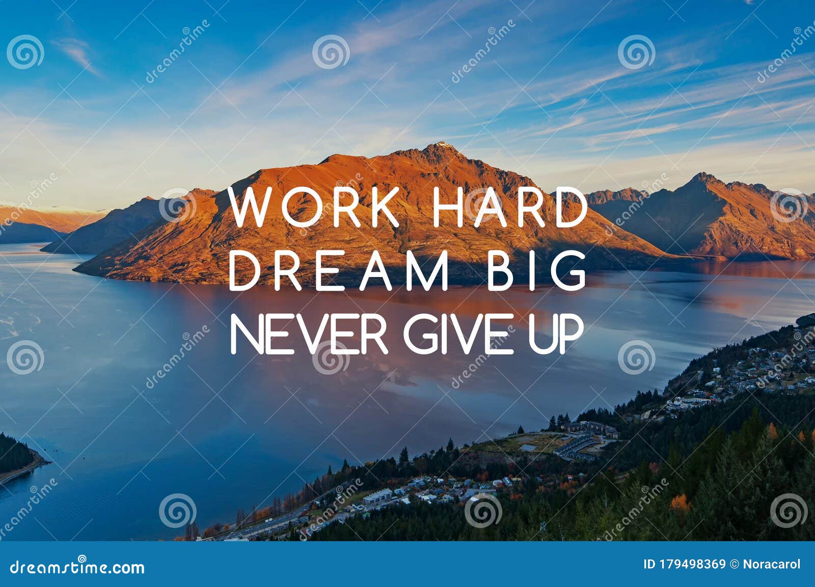 life quotes - work hard, dream big, never give up