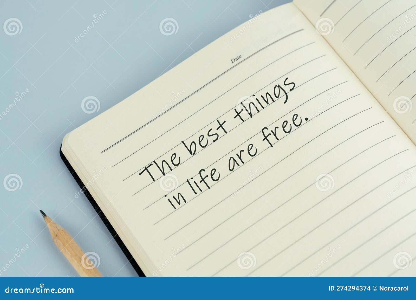 Life Inspirational Quotes Written on Note Pad the Best Things in Life