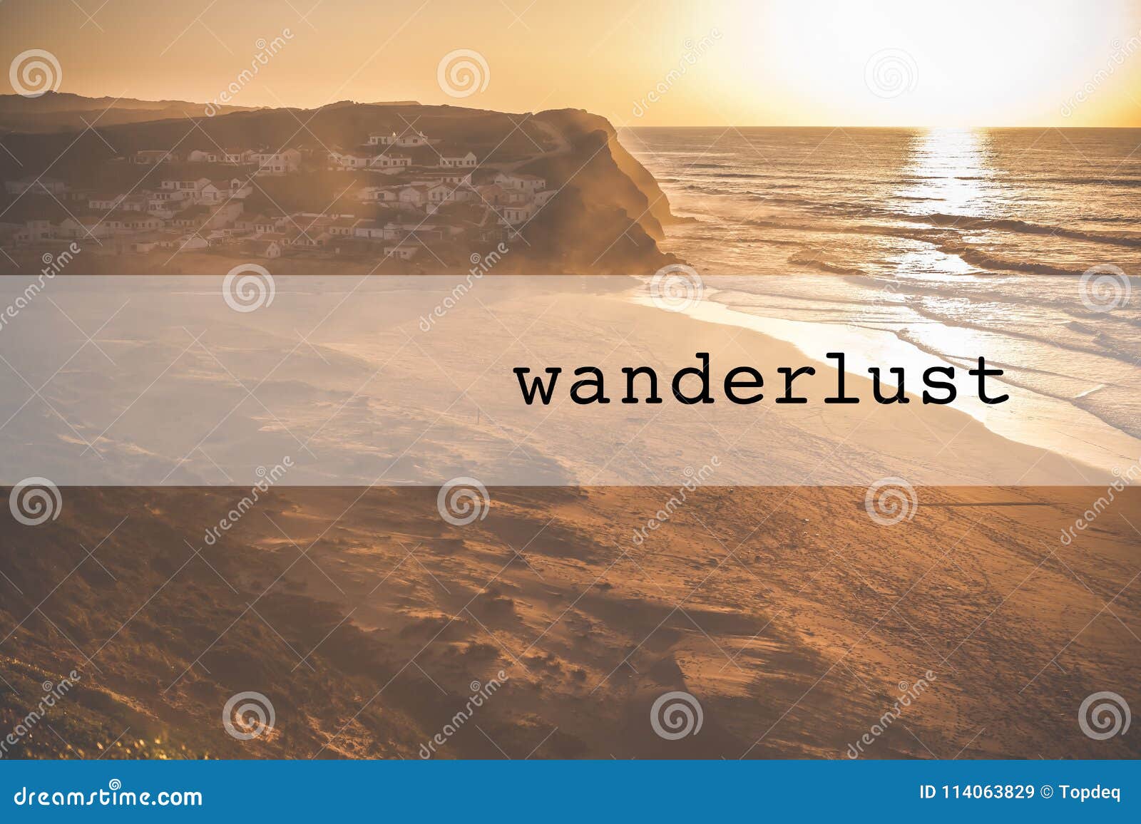 inspirational typographic quote wanderlust