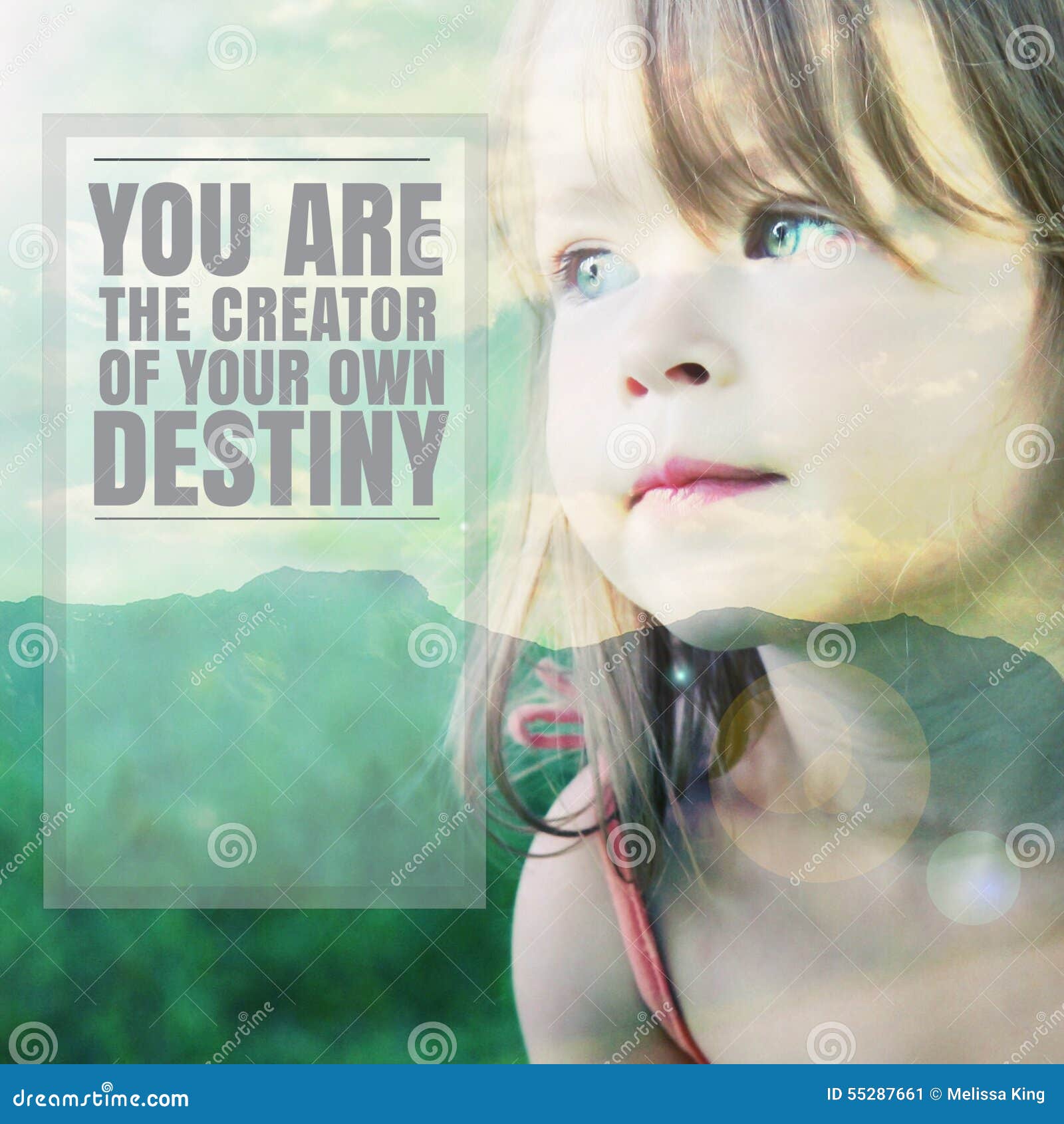 inspirational typographic quote - you are the creater of your own destiny