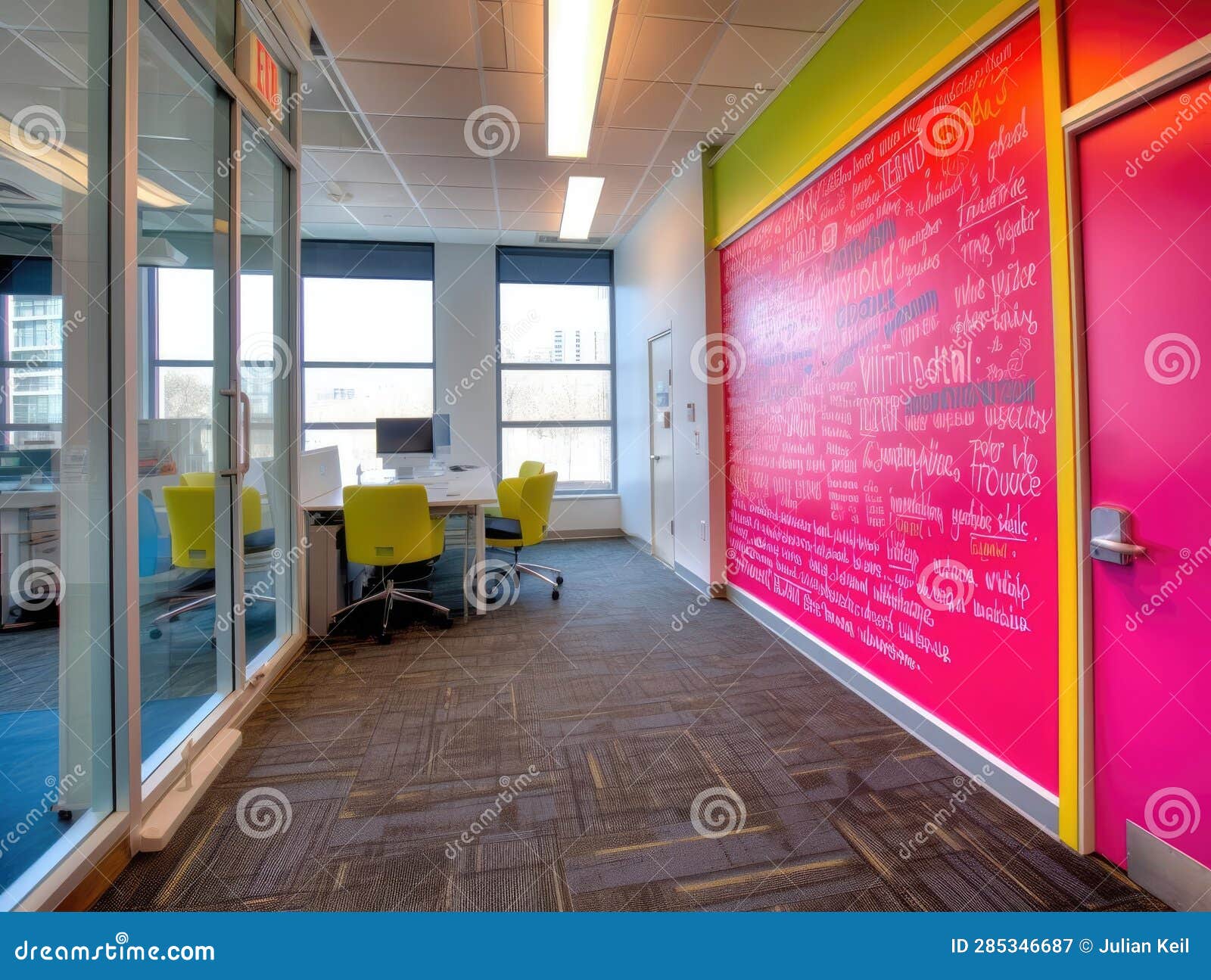 Inspirational Wall Art with Vibrant Colors Stock Illustration