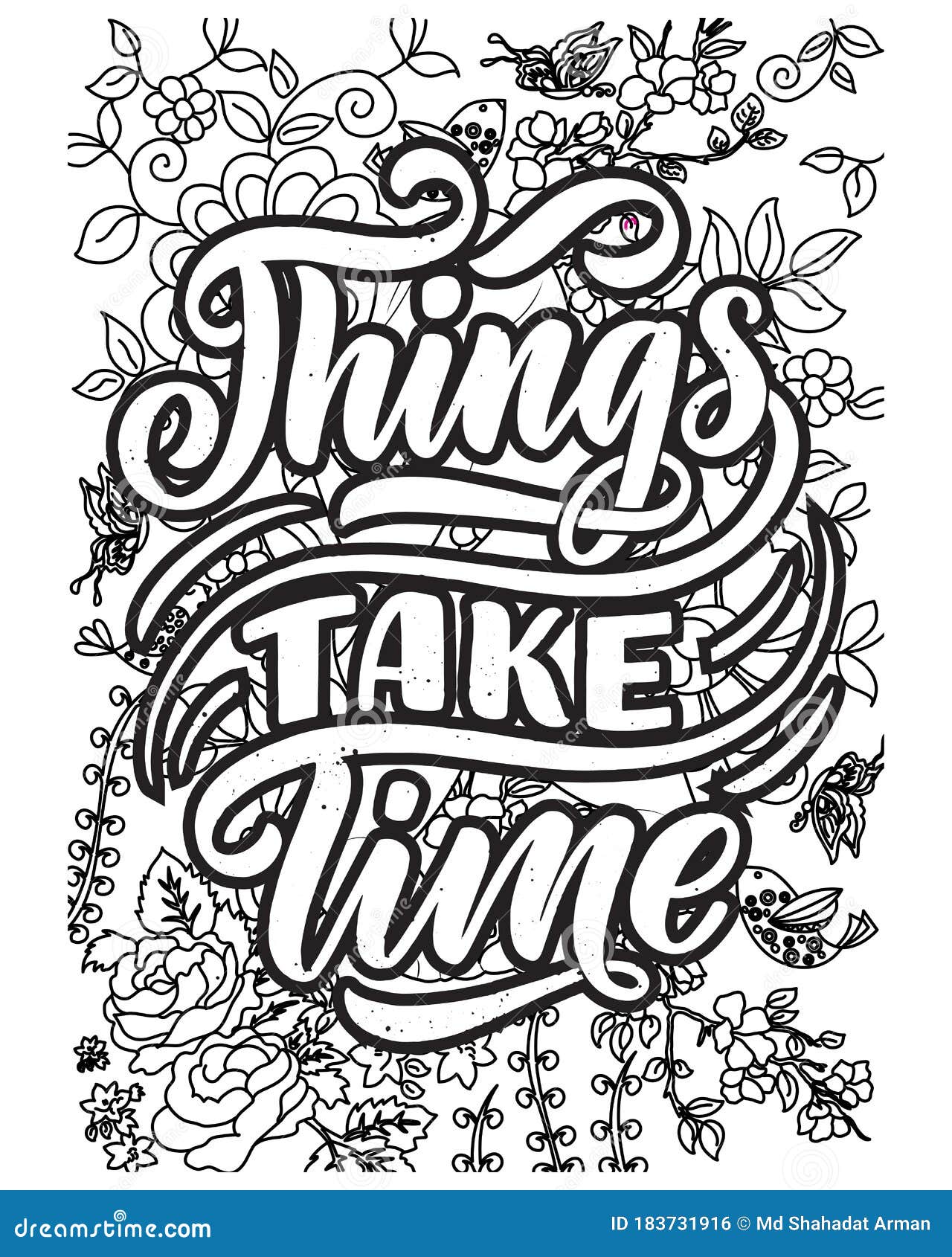 Inspirational Words Coloring Book Pages.motivational Quotes Coloring