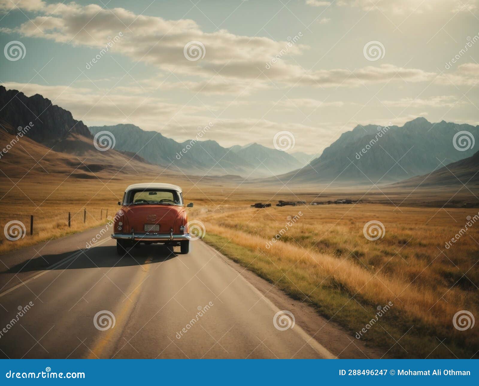 Hit with Open Road Created with Generative AI Stock Image - Image of