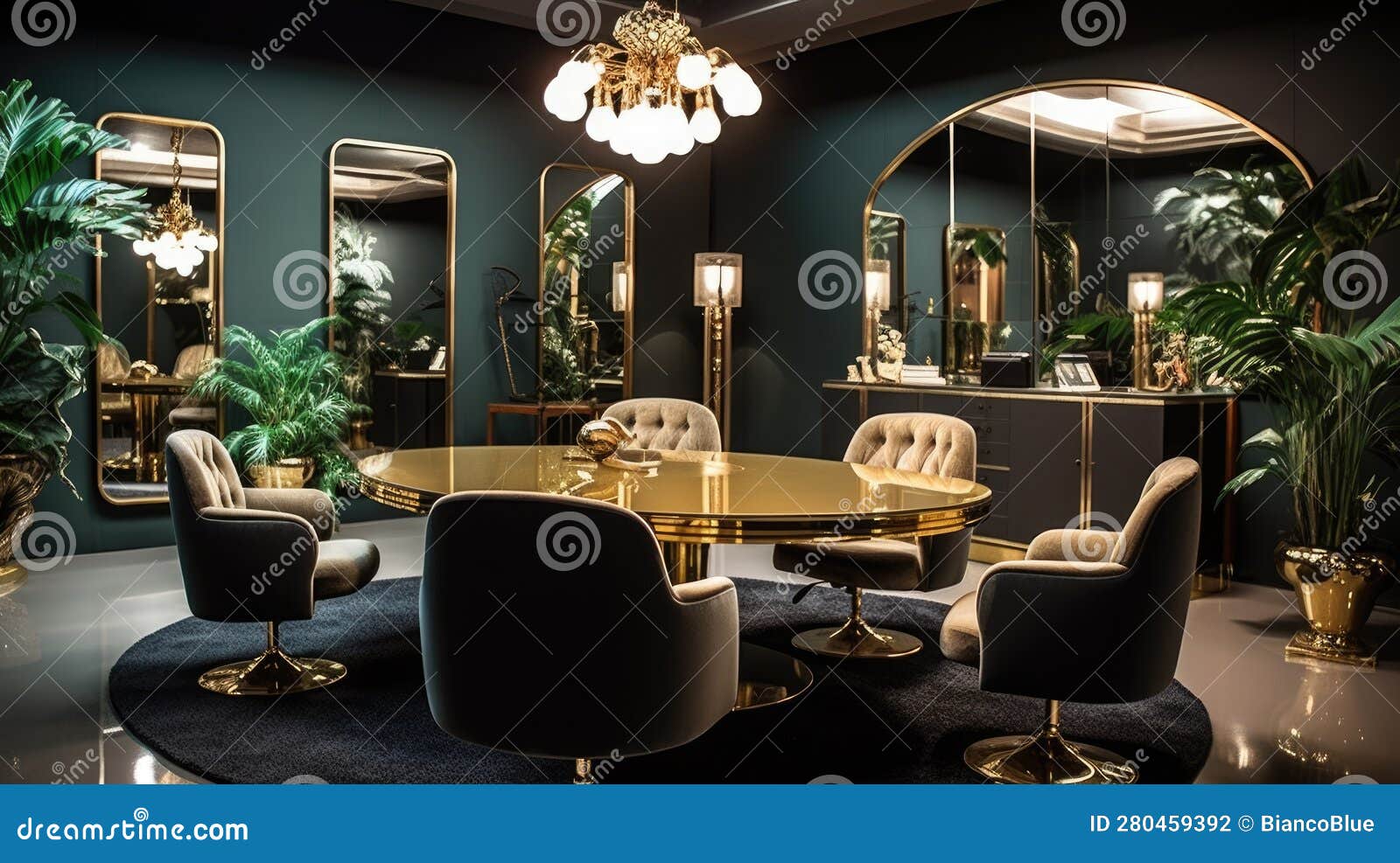 Inspiring Office Interior Design Art Deco Style Generative AI AIG 31