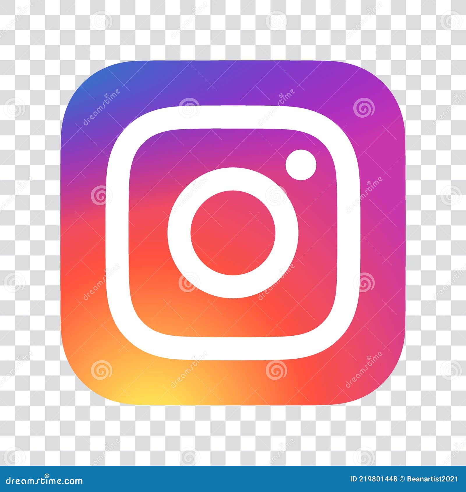 Instagram icon logo vector editorial stock photo. Illustration of