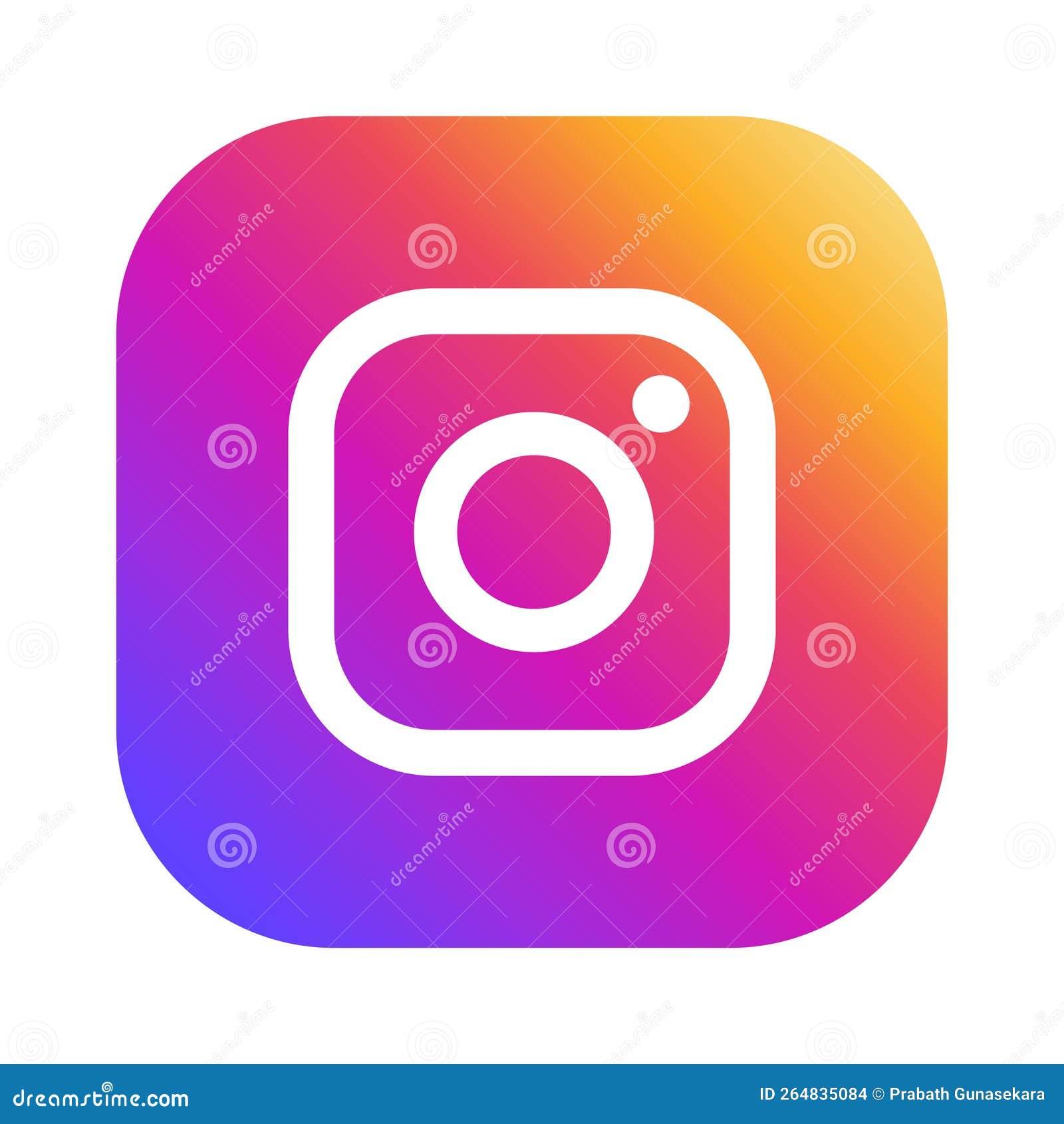 Rounded Instagram Logo for Web and Print Editorial Stock Image