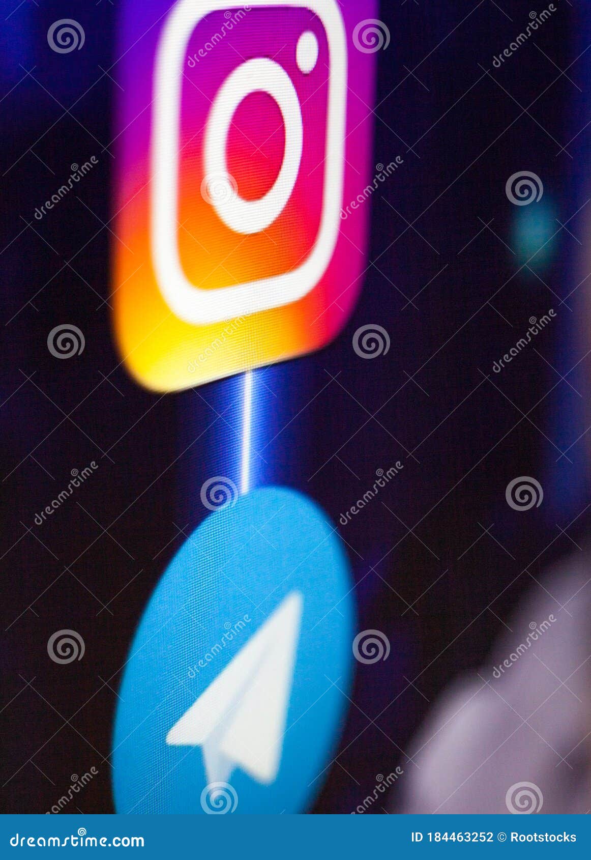 instagram and telegram logo instagram and telegram logo