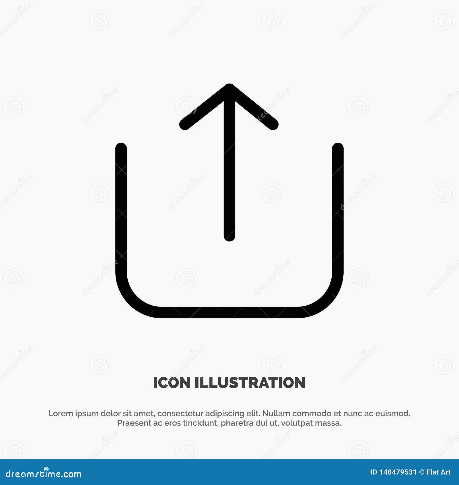 instagram, up, upload line icon 