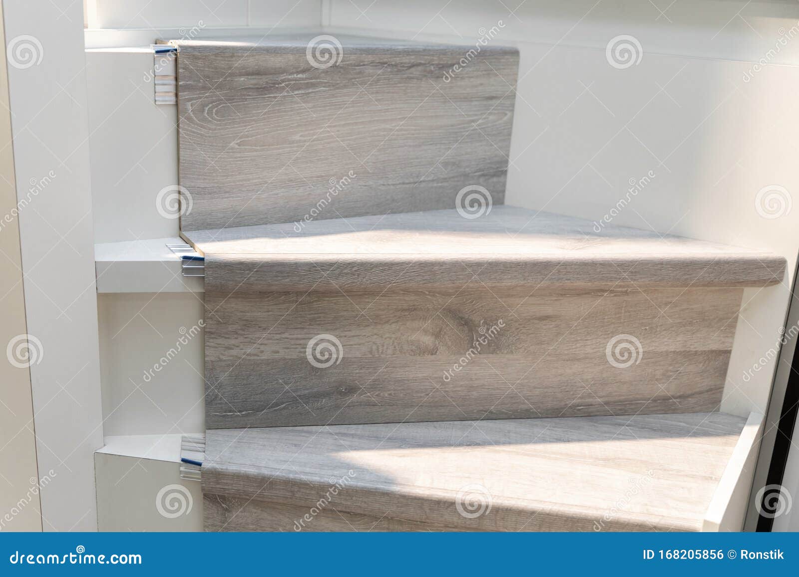 Install Laminate Flooring on Stairs Sample Stock Photo Image of