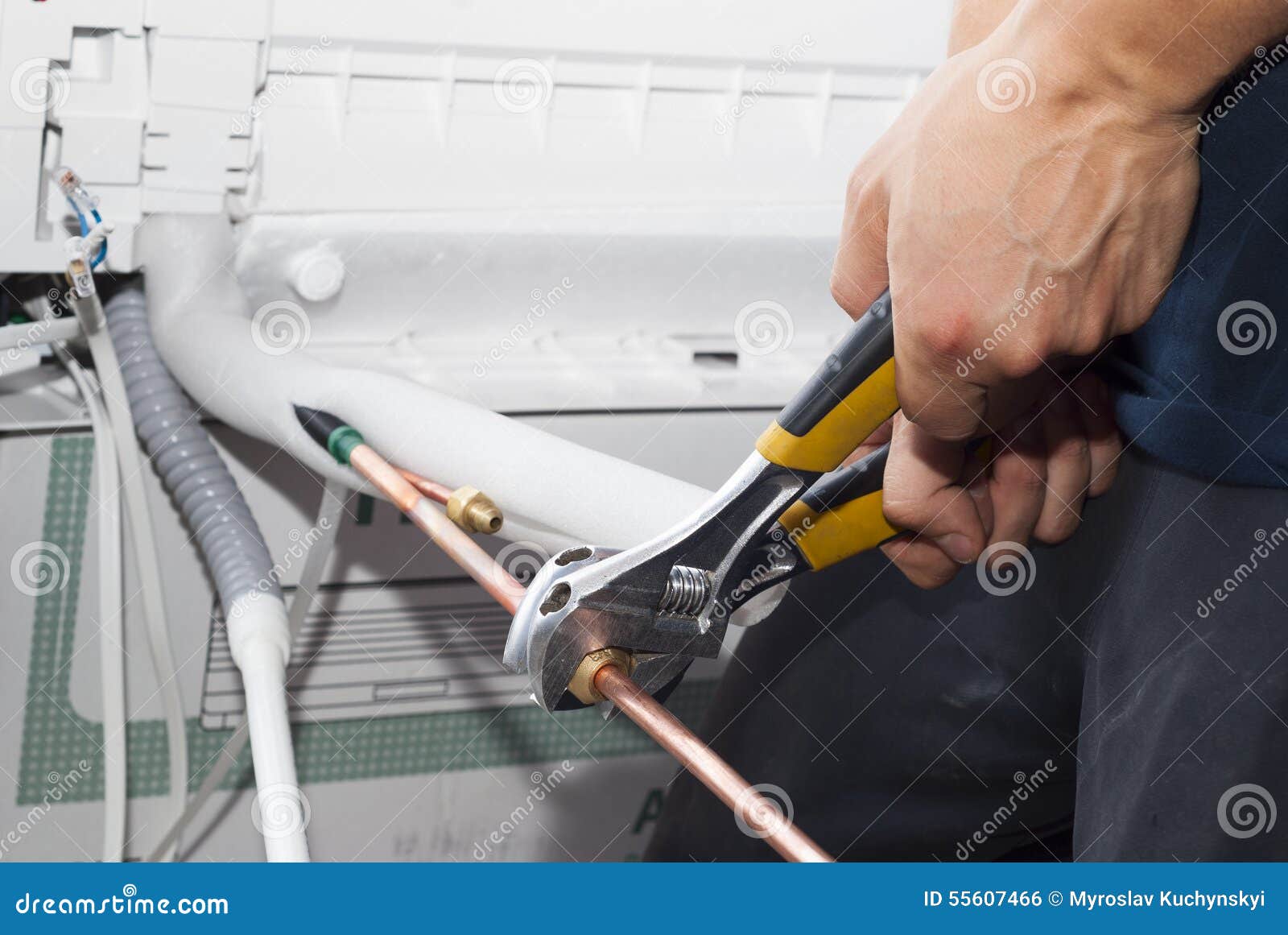 Installation of Air Conditioning Stock Photo Image of conditioning